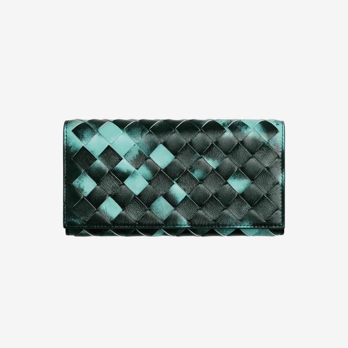 Bottega Veneta Intrecciato Large Flap Wallet Celadon Inkwell 상세 이미지 1