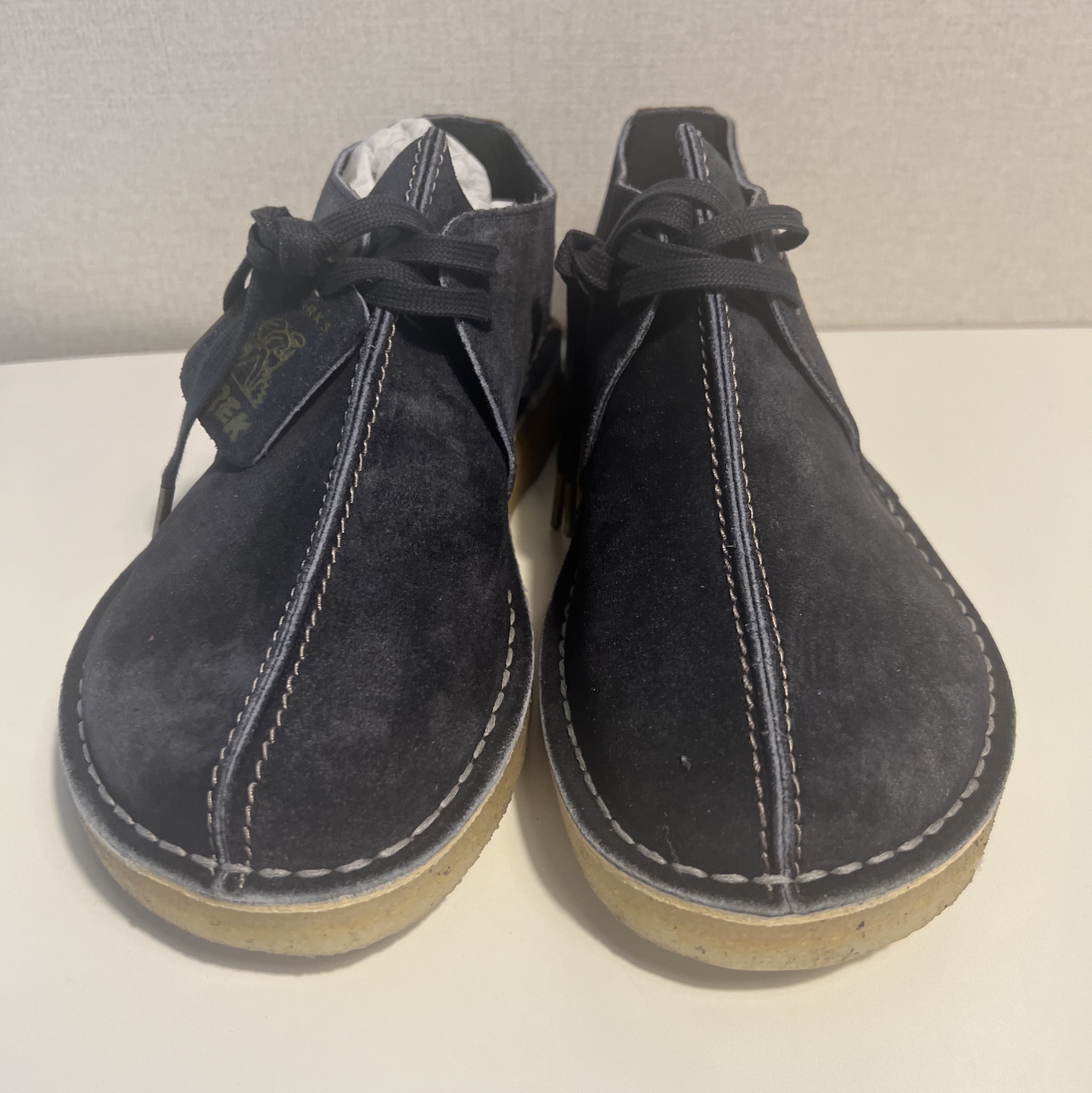 Clarks Desert Trek Ink Hairy Suede 착용 스타일 - 3