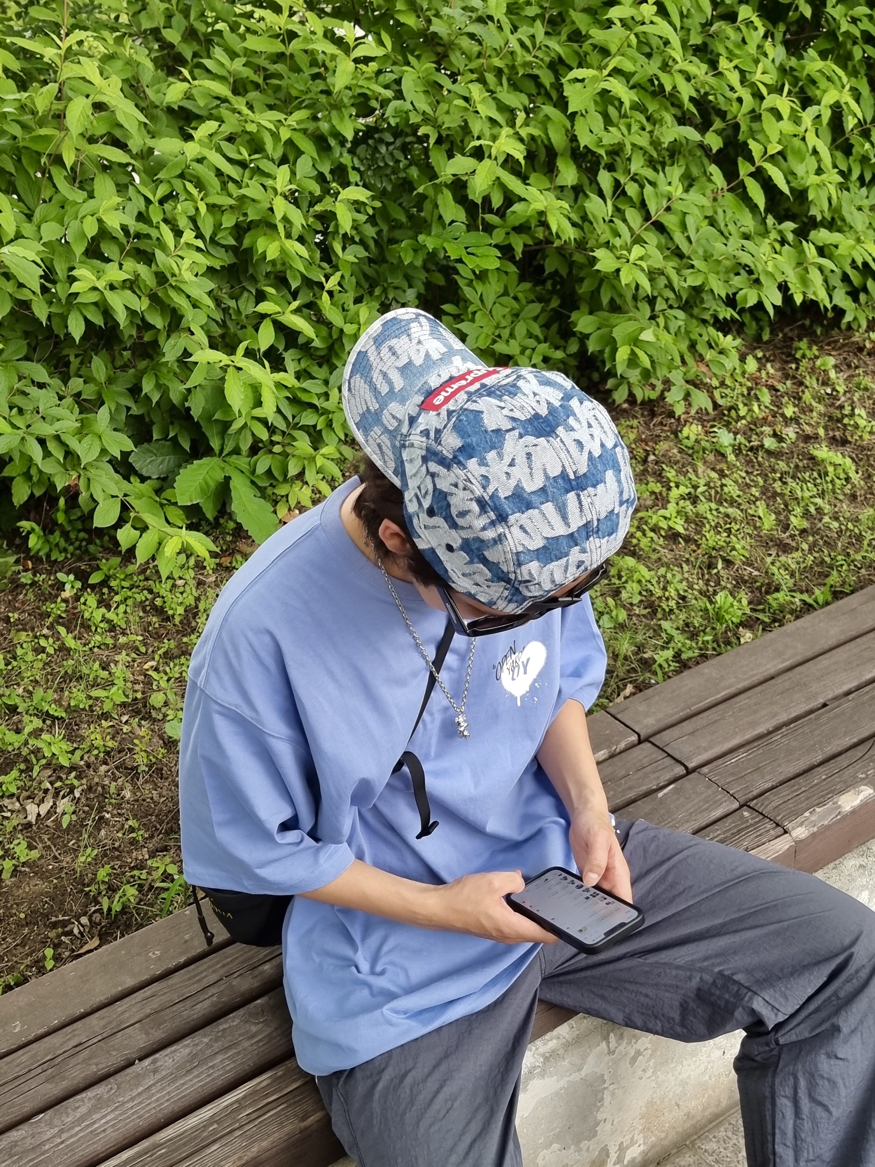 Supreme Fat Tip Jacquard Denim Camp Cap