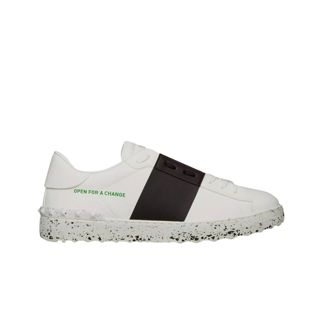 발렌티노 오픈 포 어 체인지 바이오 베이스 머터리얼 스니커즈 화이트 블랙(Valentino Open For A Change Sneakers in Bio-Based Material White Black) - 1