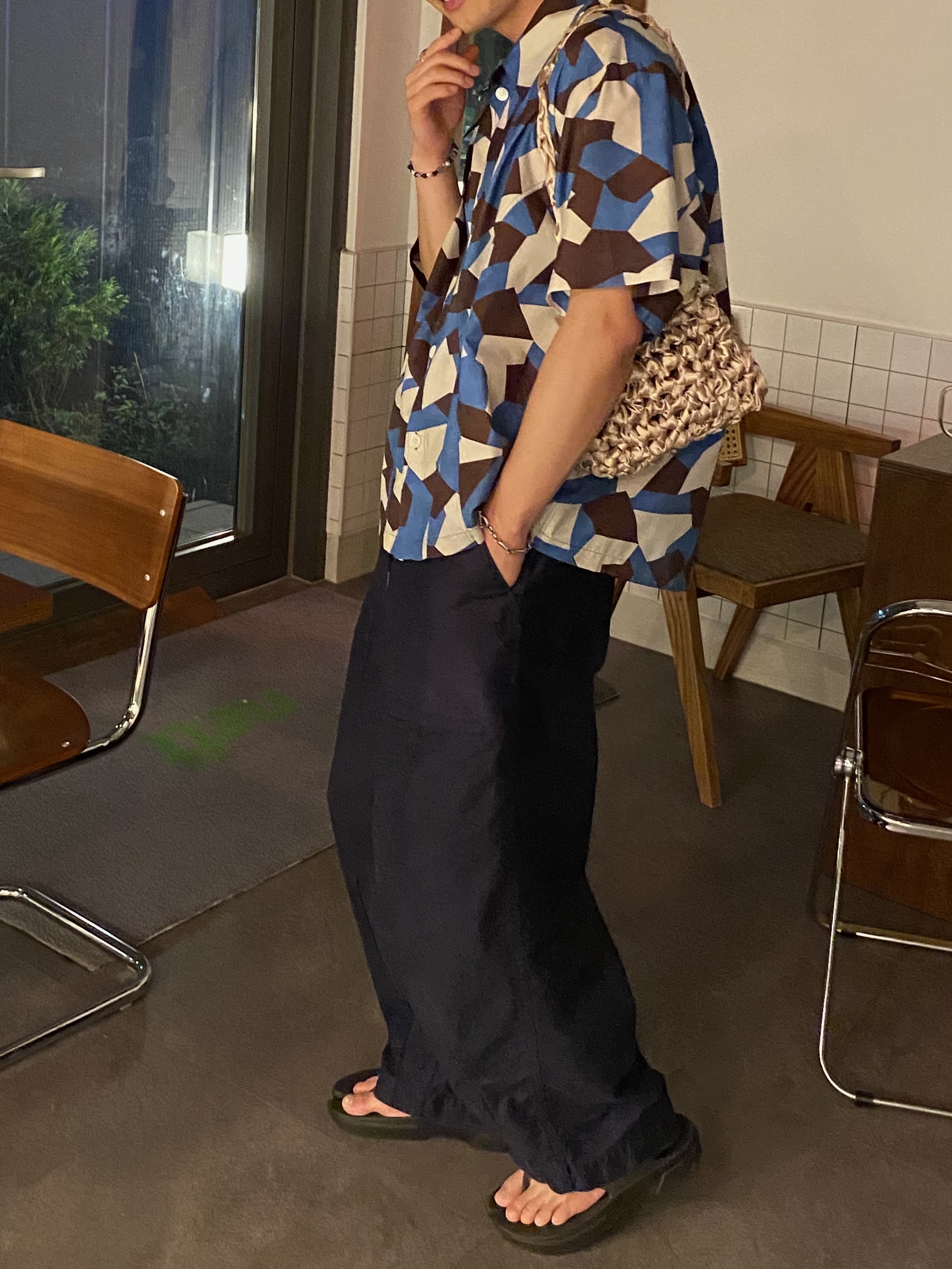PAES Flipflop 01 Black, Needles H.D. Fatigue Pants Black 착용 스타일