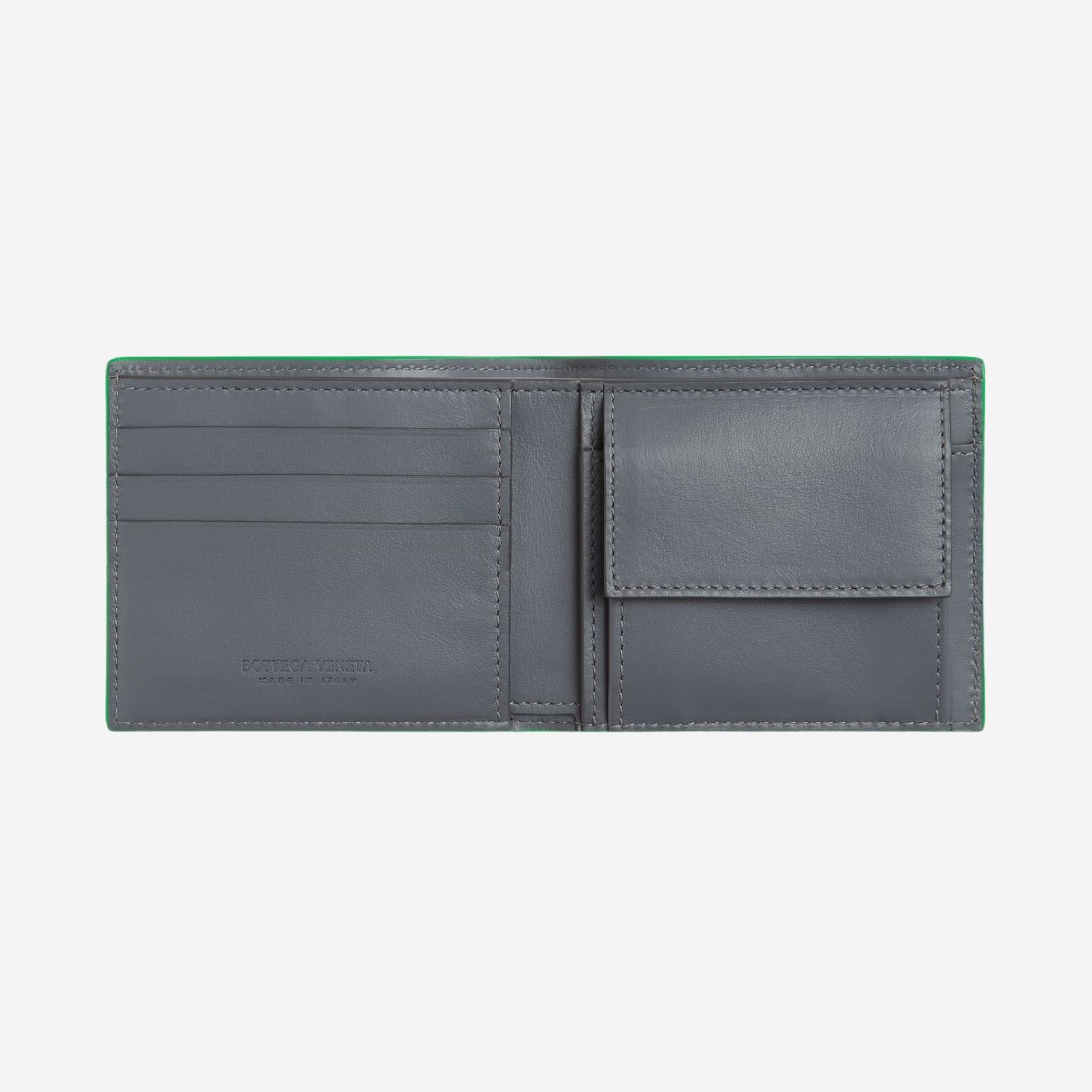 Bottega Veneta Cassette Bi-Fold Wallet with Coin Thunder Parakeet 상세 이미지 2