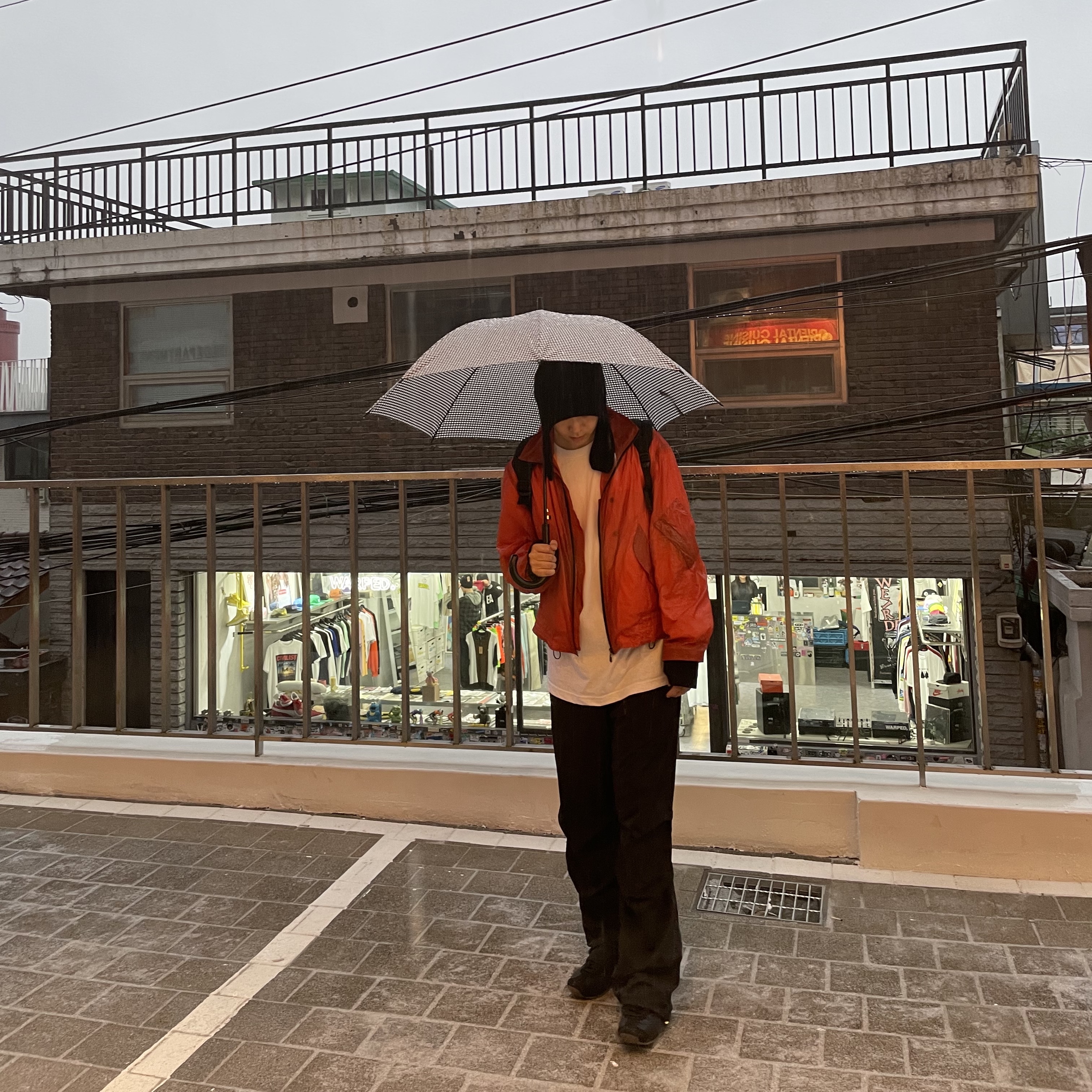 Our Legacy Luft Jacket Eld Rubberized Nylon, Adidas x Wales Bonner Country Core Black 착용 스타일
