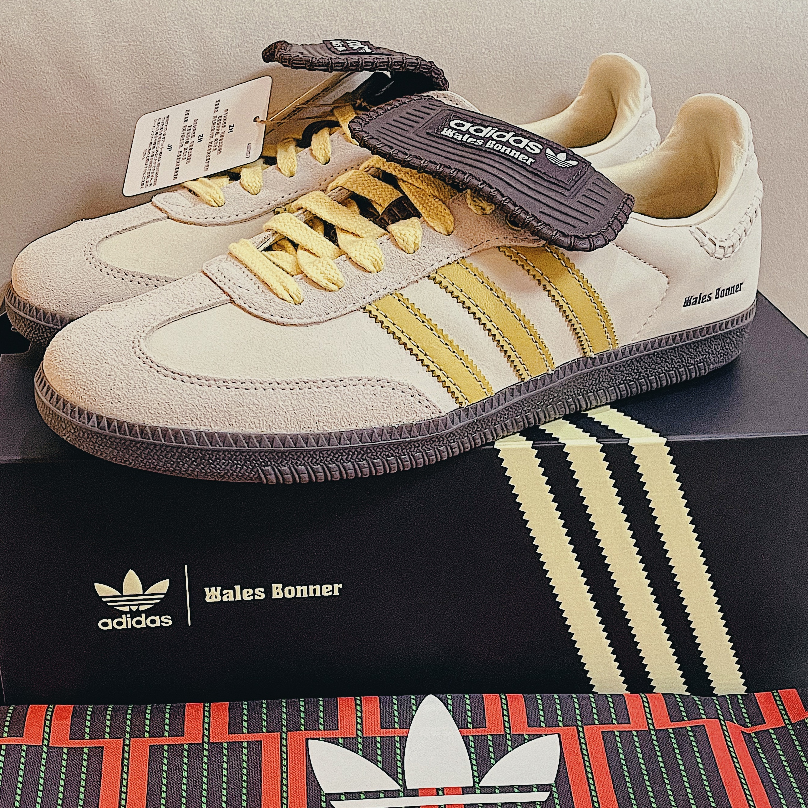 Adidas x Wales Bonner Samba Brown Ecru Tint 착용 스타일