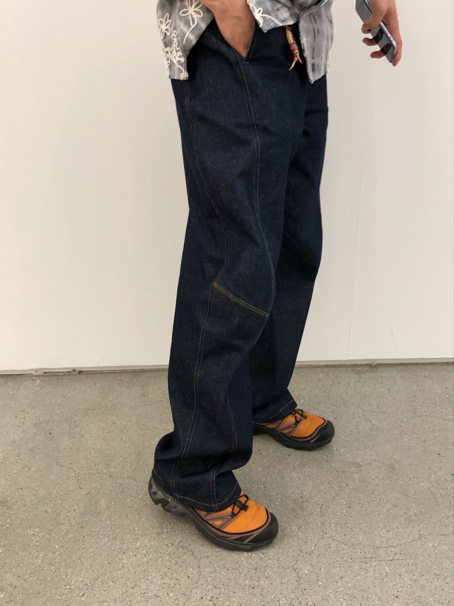 Helixclothing Missile Pants Rmx Indigo Blue, [KREAM 단독] Haleine Pearl Mixed Bracelet 착용 스타일 - 3