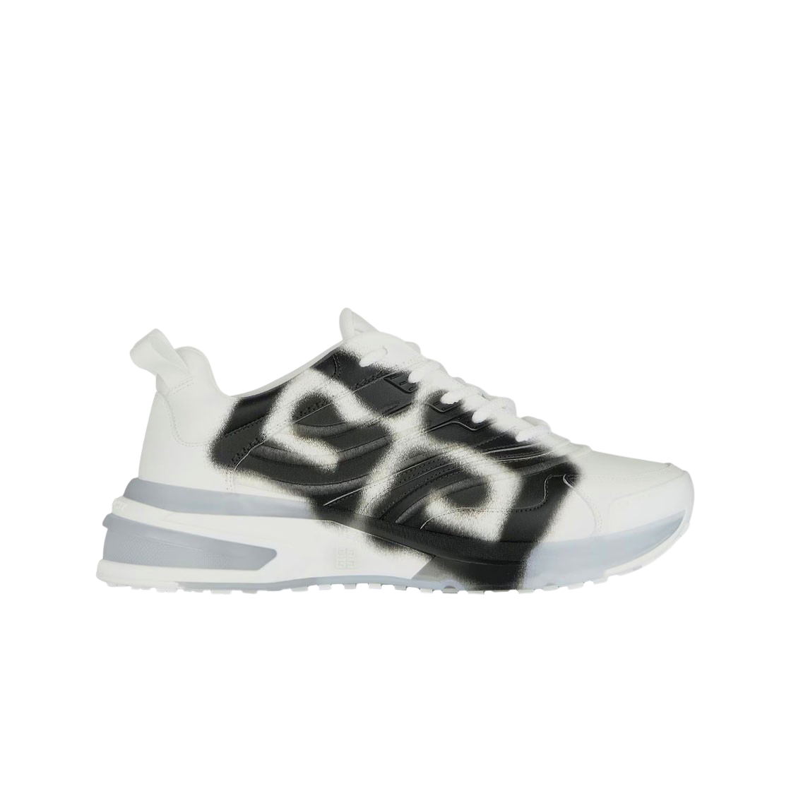 지방시 태그 이펙트 프린트 레더 GIV 1 스니커즈 화이트 블랙(Givenchy GIV 1 Sneakers in Leather with Tag Effect Print White Black) - 1