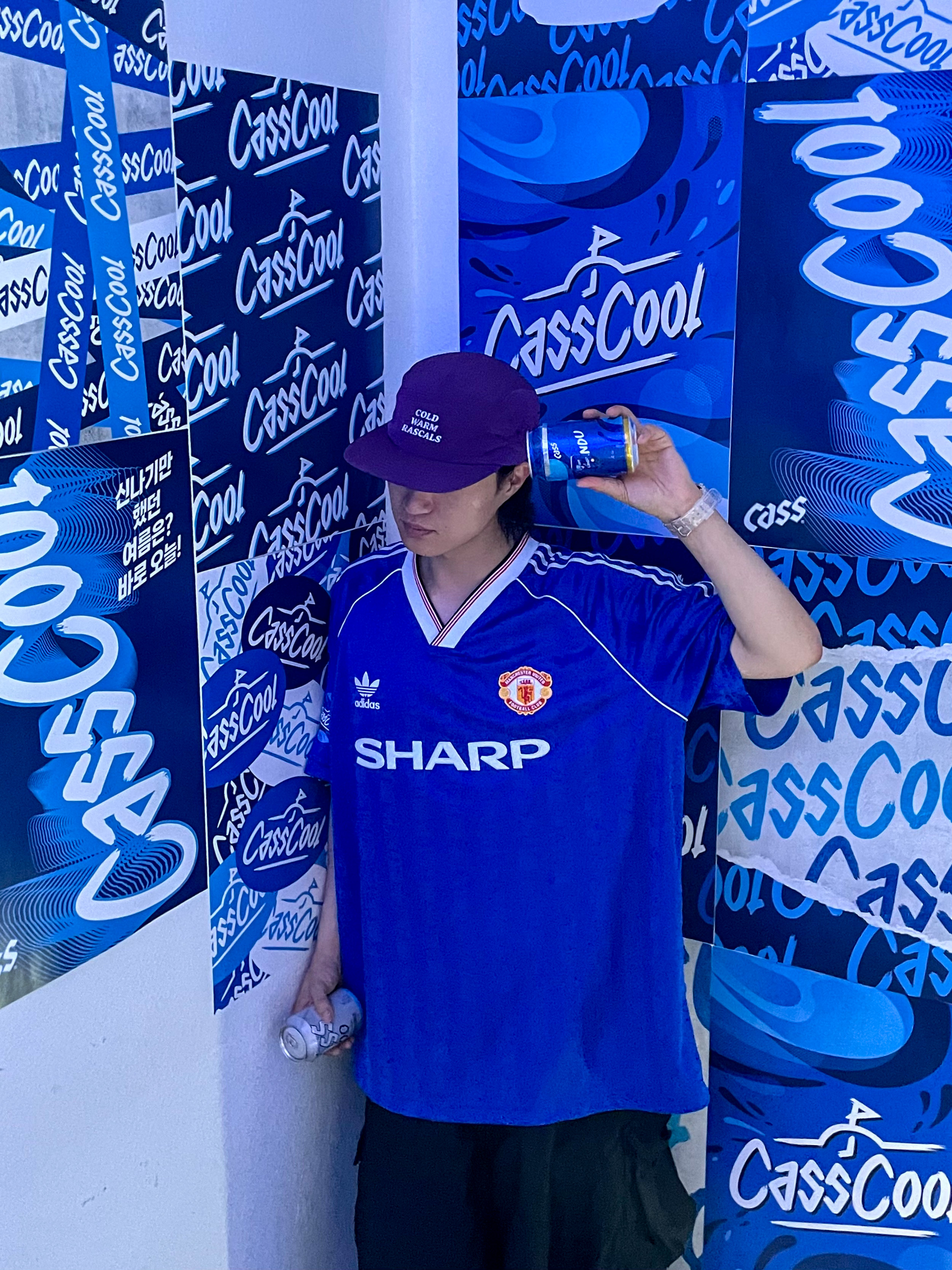 Adidas Manchester United 1988/90 Jersey Collegiate Royal - US Sizing, Adidas Manchester United 1988/90 Jersey Collegiate Royal - KR Sizing 착용 스타일 - 2