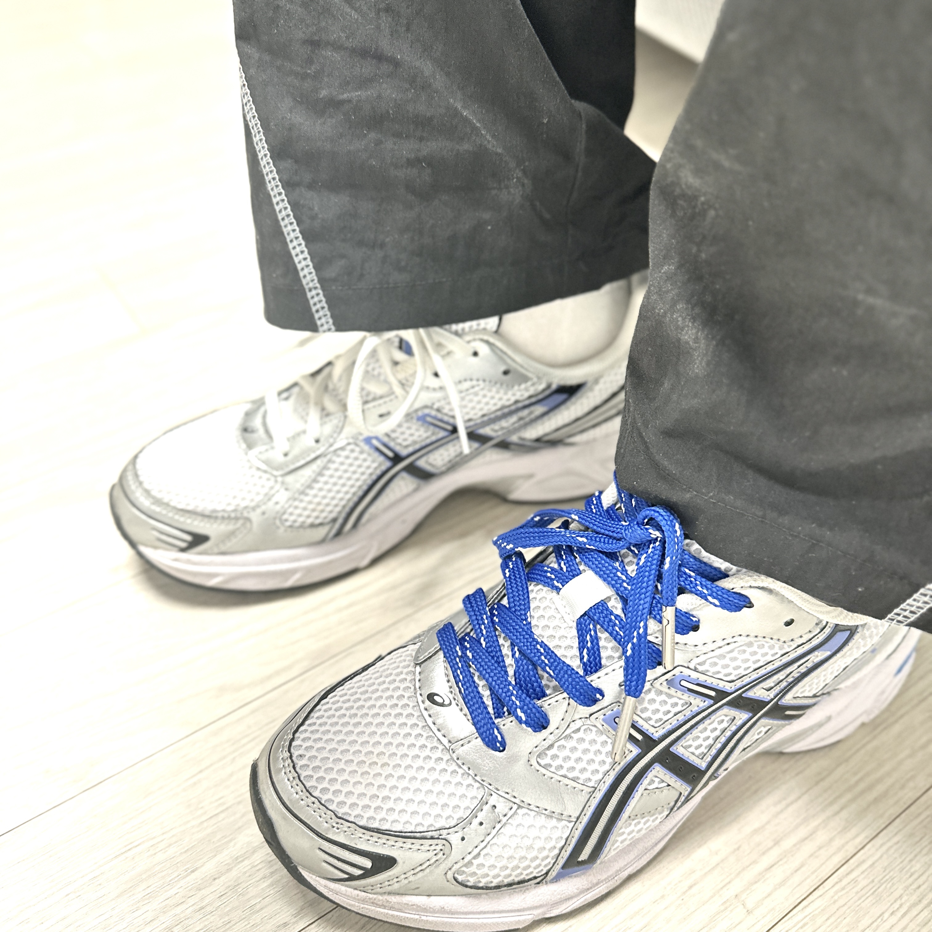 (W) Asics Gel-1130 White Periwinkle Blue 착용 스타일 - 2