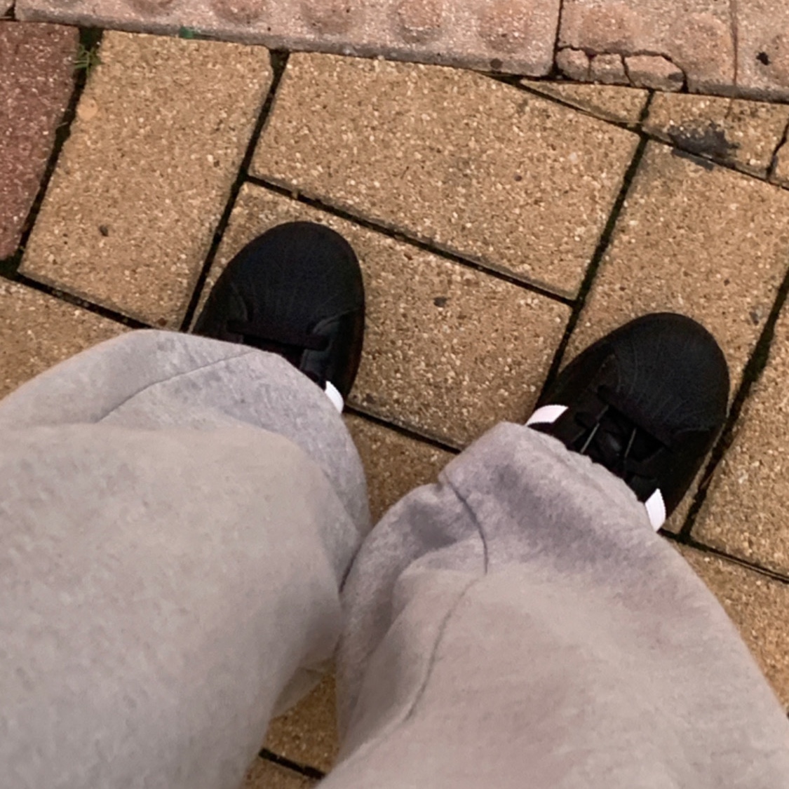 (J) Adidas Superstar Black White 착용 스타일