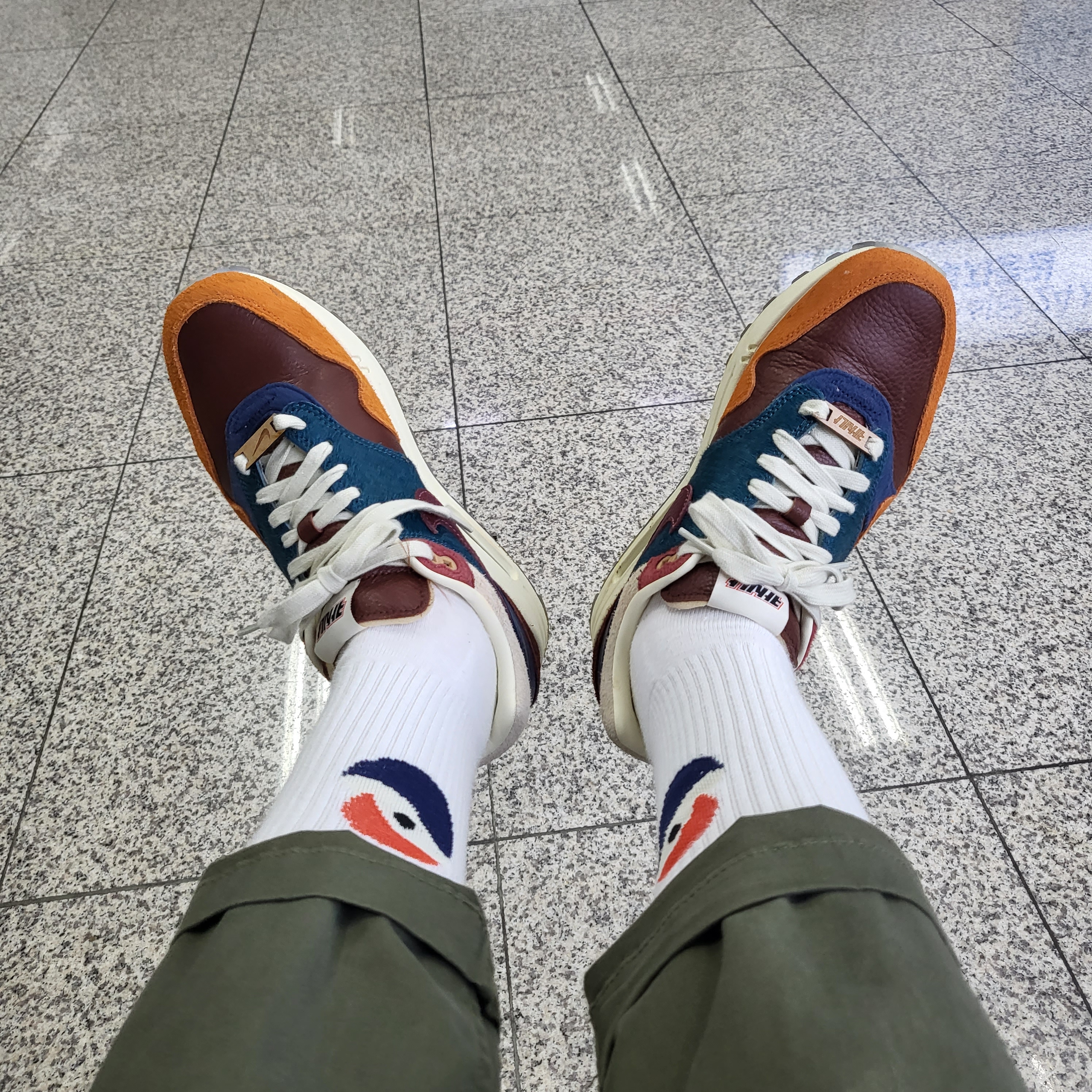 Nike x Kasina Air Max 1 SP Won-Ang Orange 착용 스타일