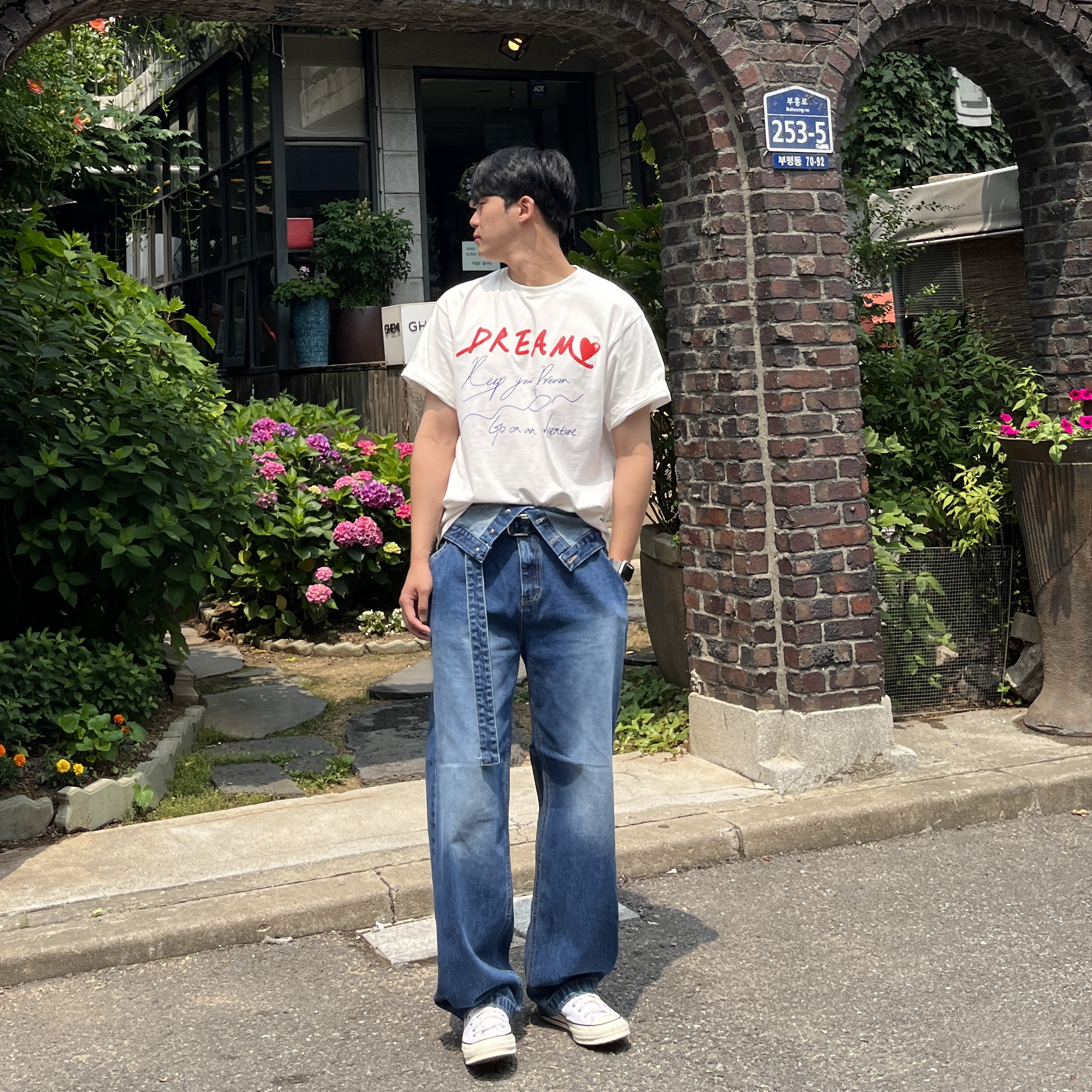 Converse Chuck 70 Utility High White 착용 스타일