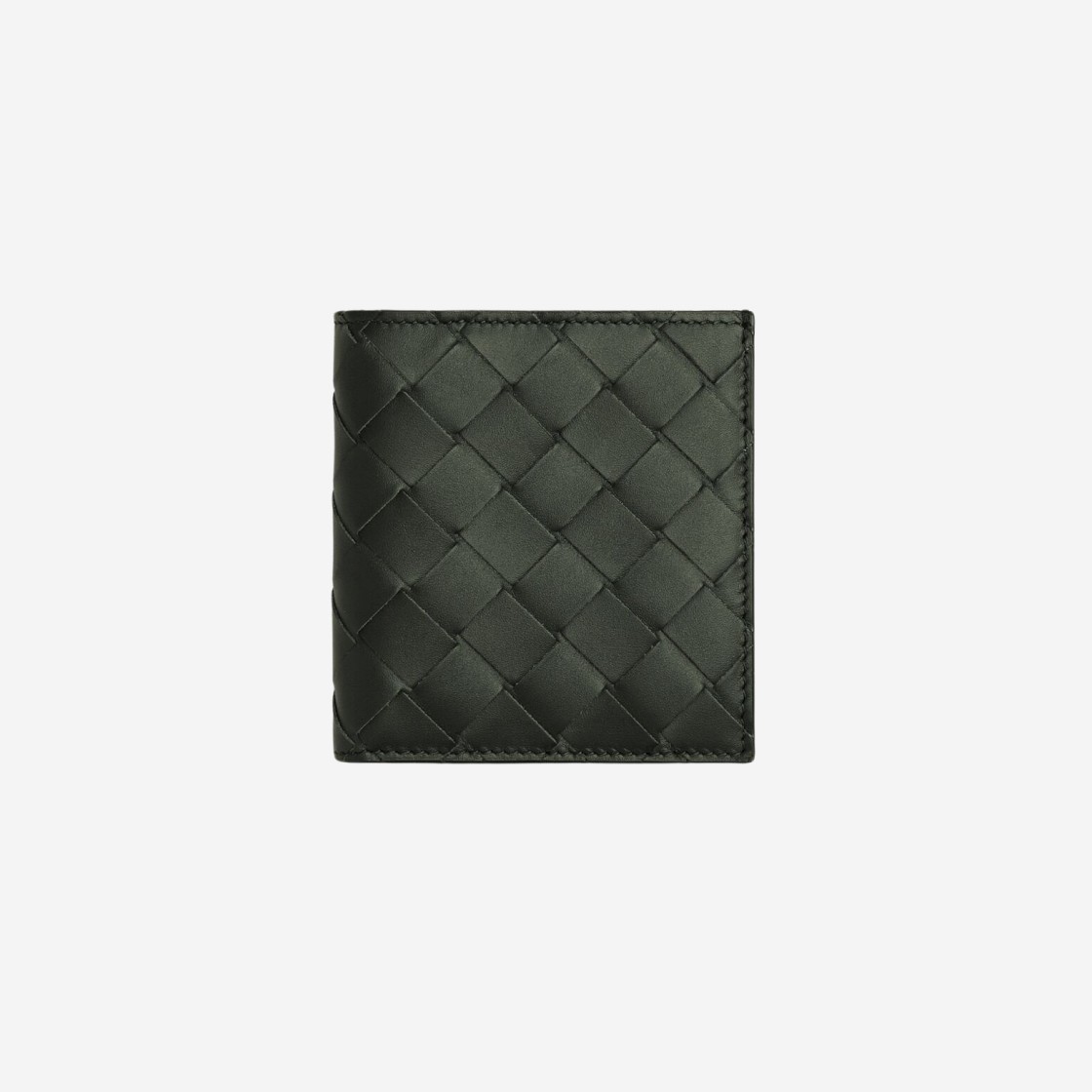 Bottega Veneta Intrecciato Slim Bi-Fold Wallet Dark Green 상세 이미지 1