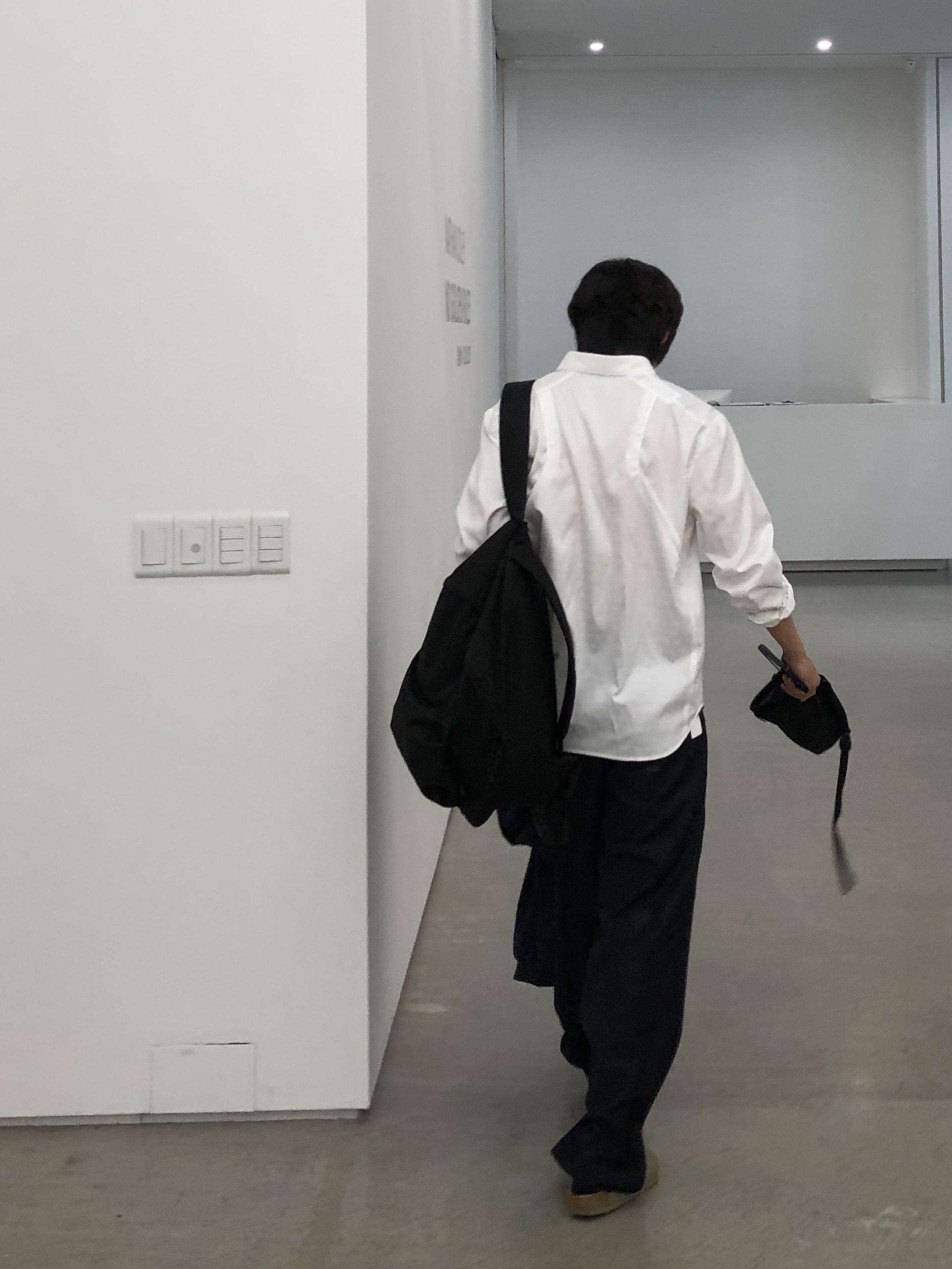 Helixclothing 3 Direction Trousers Type B Navy Glen Check, Helixclothing Scapula Shirt White 착용 스타일 - 1