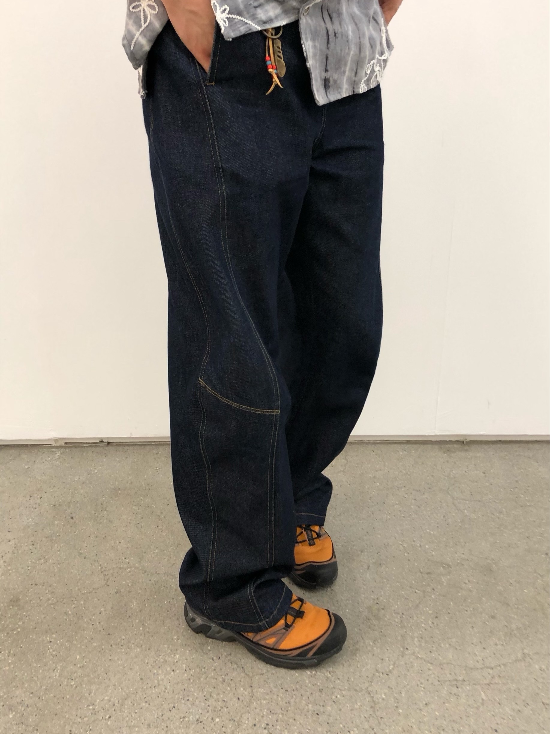 Helixclothing Missile Pants Rmx Indigo Blue, [KREAM 단독] Haleine Pearl Mixed Bracelet 착용 스타일 - 4