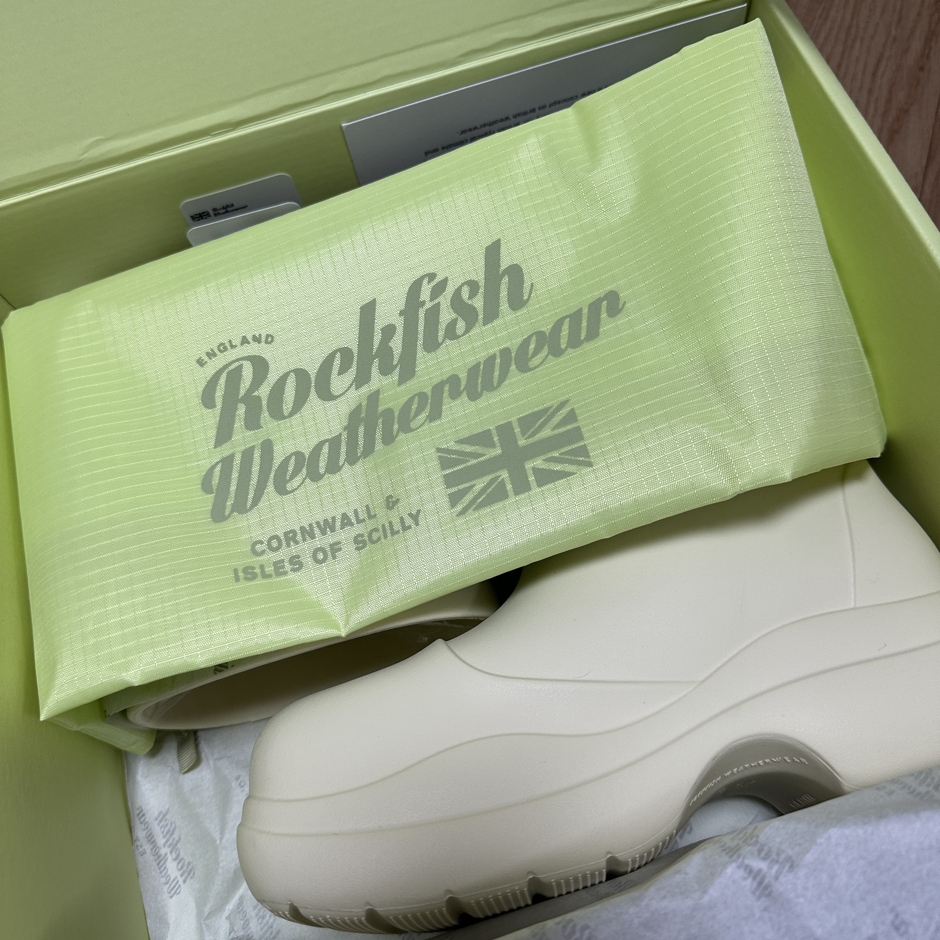(W) Rockfishweatherwear Hayden Boots Cream 착용 스타일 - 3
