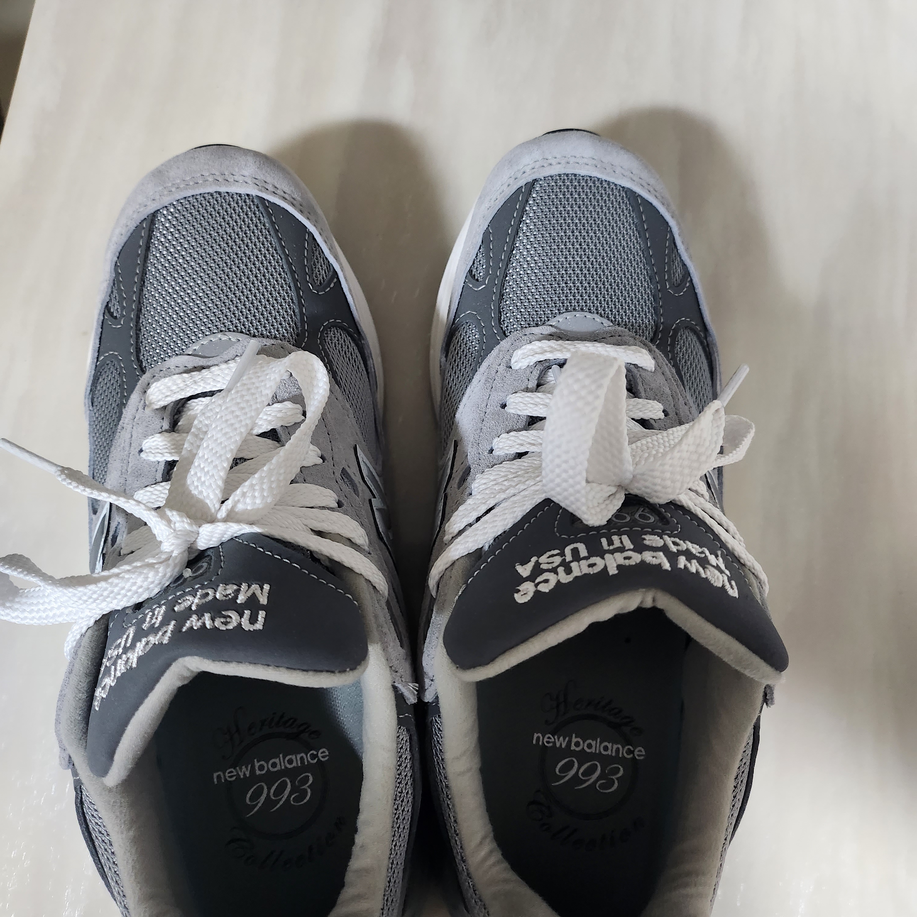 New Balance 993 Made in USA Grey - D Standard 착용 스타일 - 1