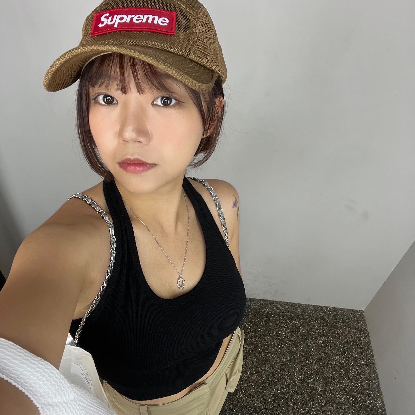 Supreme Mesh Cordura Camp Cap Sand - 23SS 착용 스타일