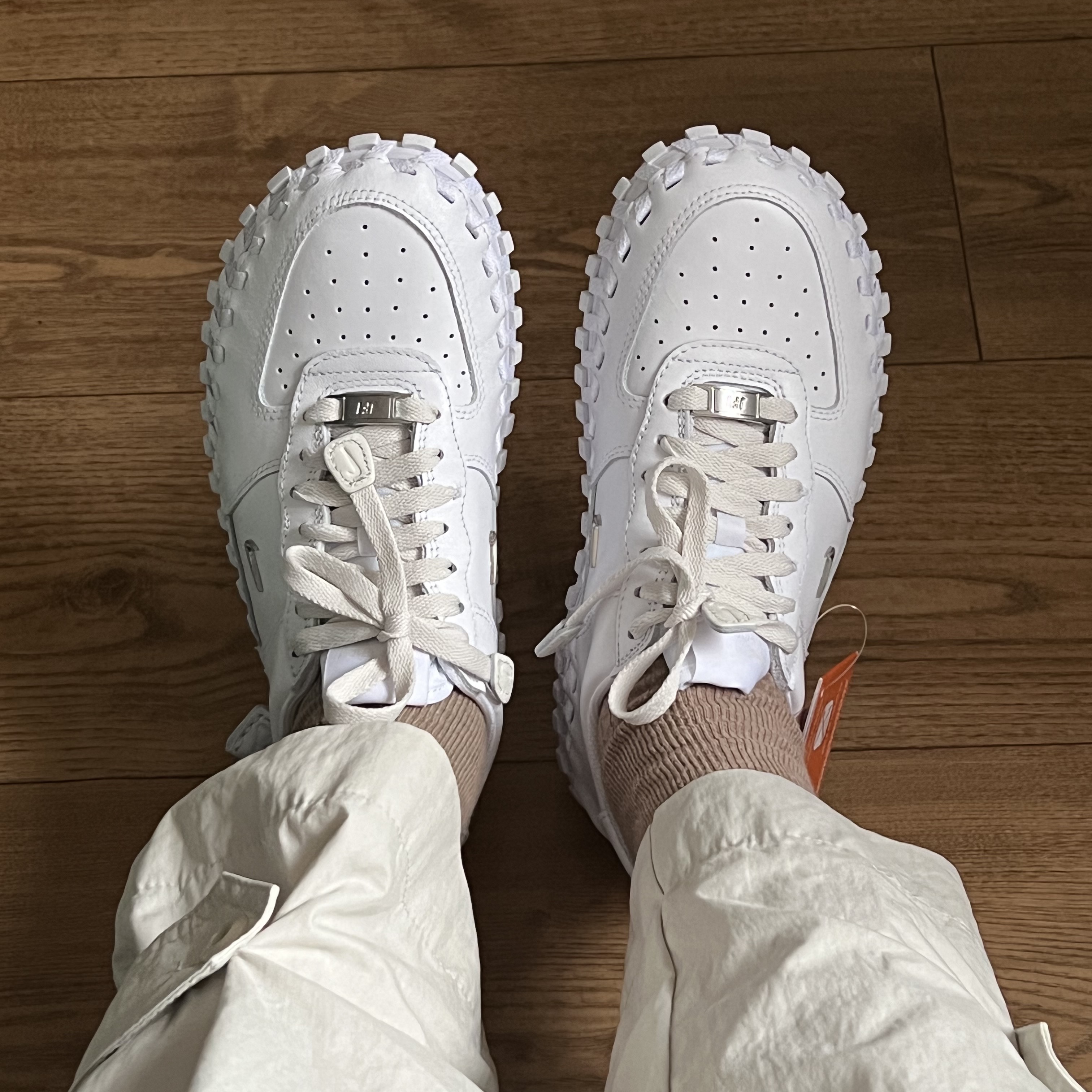 Nike x Jacquemus J Force 1 Low LX SP White 착용 스타일