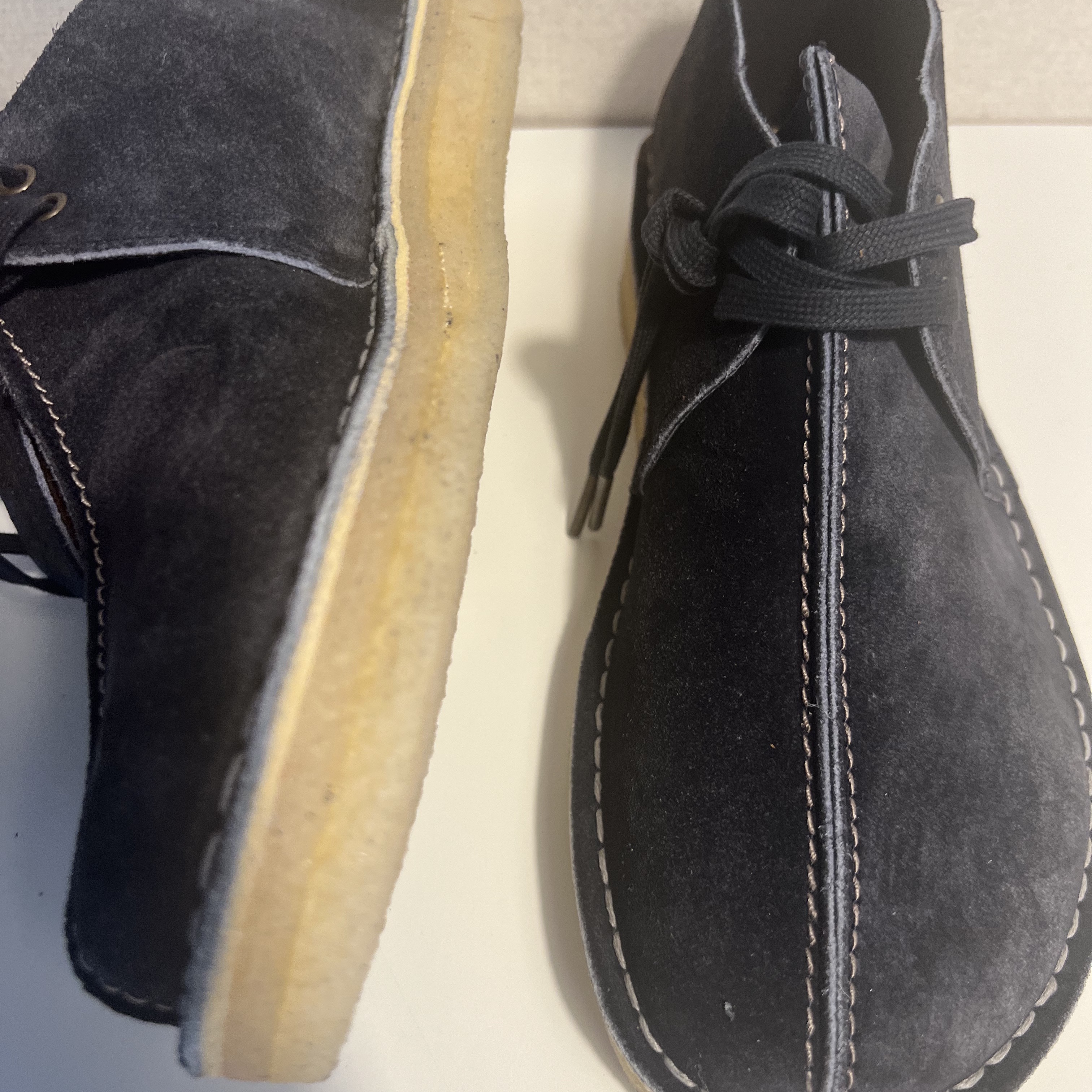 Clarks Desert Trek Ink Hairy Suede 착용 스타일 - 4