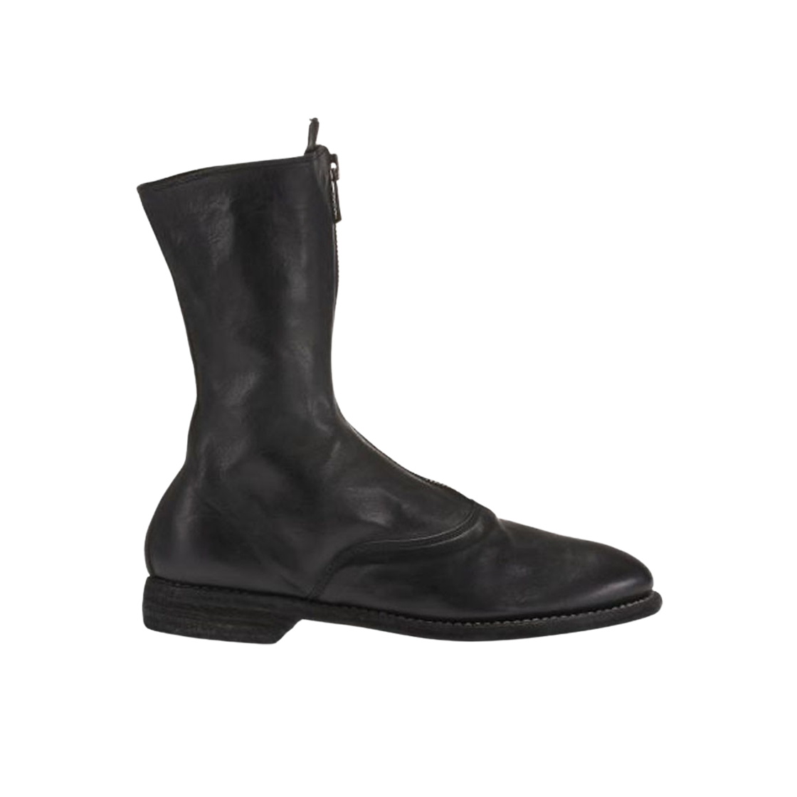 (W) 구이디 310 소프트 홀스 풀 그레인 레더 프론트 집 부츠 블랙((W) Guidi 310 Soft Horse Full Grain Leather Front Zip Boots Black)