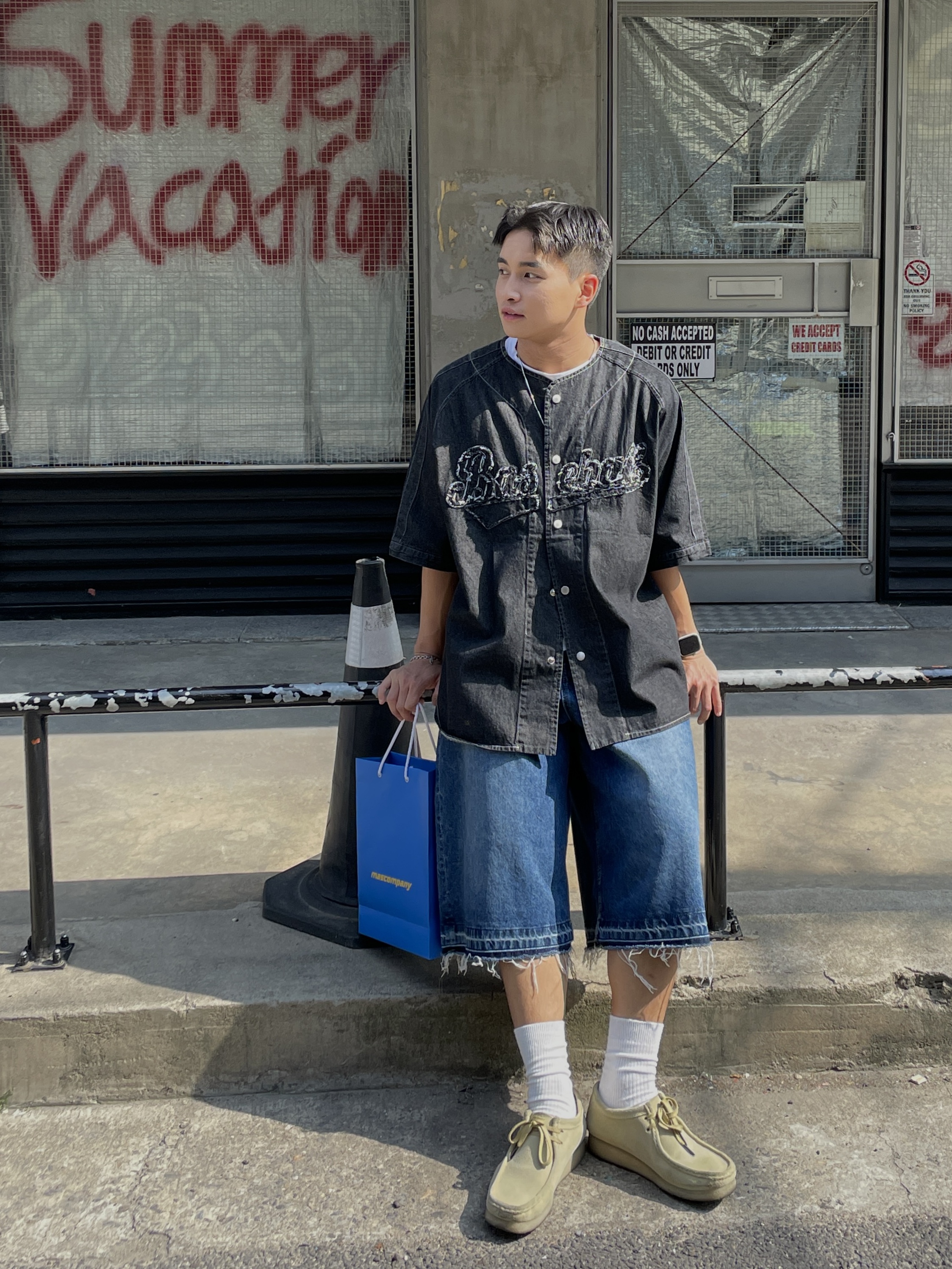 Clarks Wallabee Maple Suede 착용 스타일