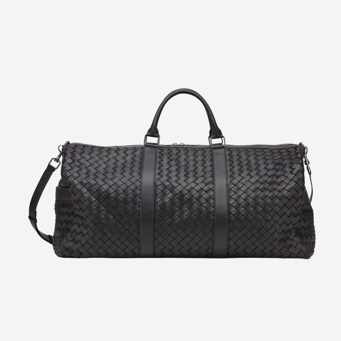 Bottega Veneta Large Intrecciato Duffle Bag Black 상세 이미지 1