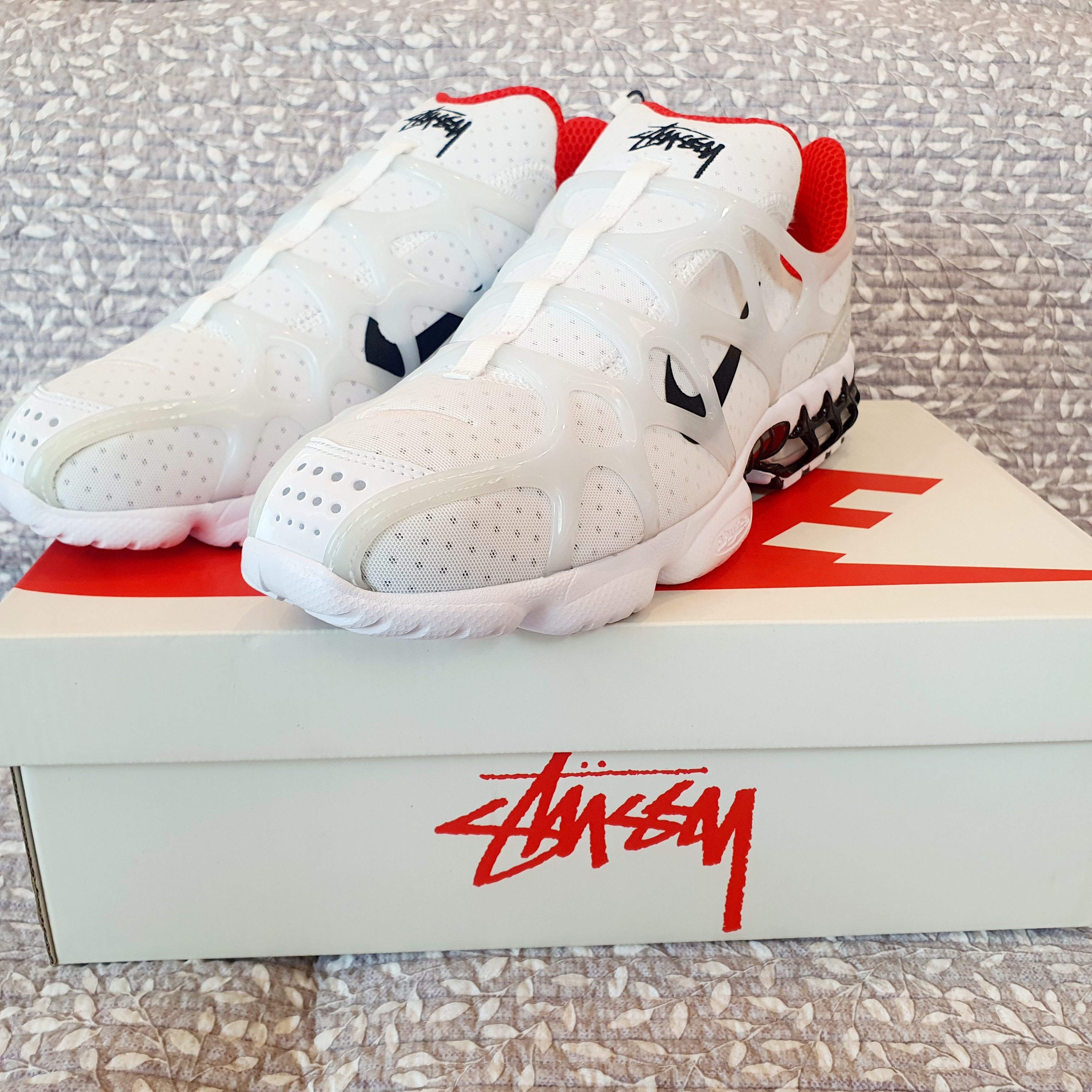 Nike x Stussy Air Zoom Spiridon Kukini White 착용 스타일