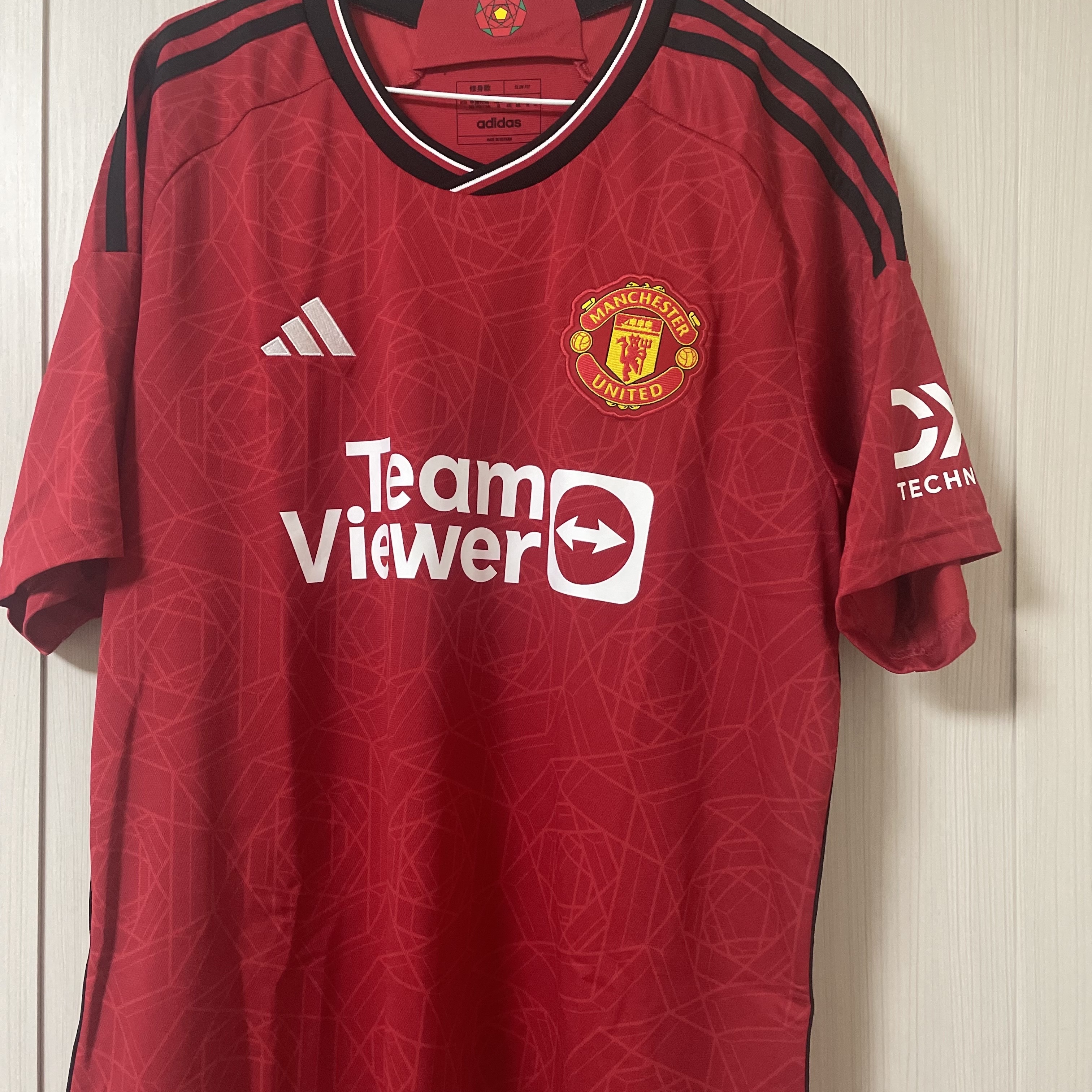Adidas Manchester United 2023/24 Home Jersey Team Collegiate Red - KR Sizing (Non Marking Ver.) 착용 스타일