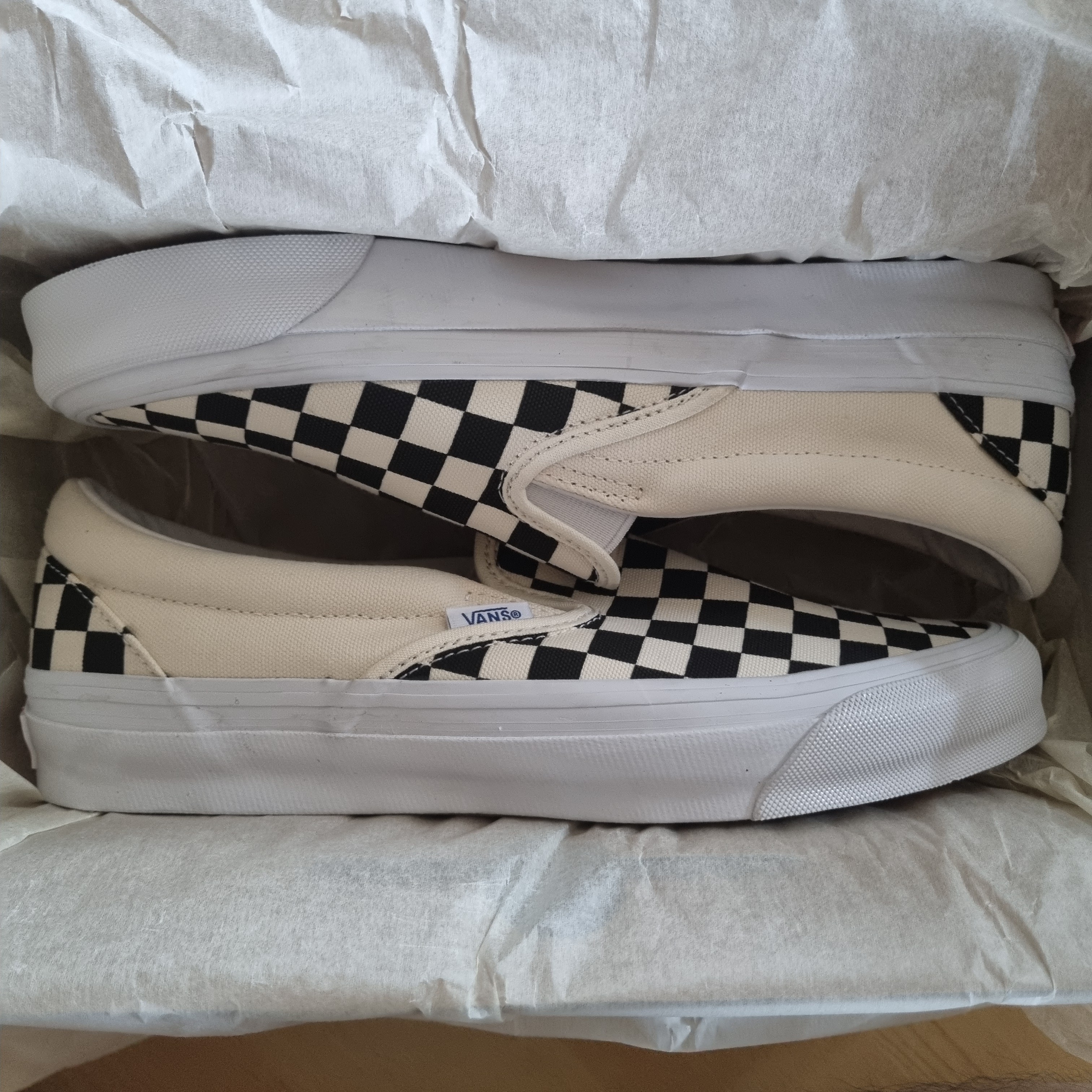 Vans Vault OG Classic Slip-On Checkerboard 착용 스타일 - 1