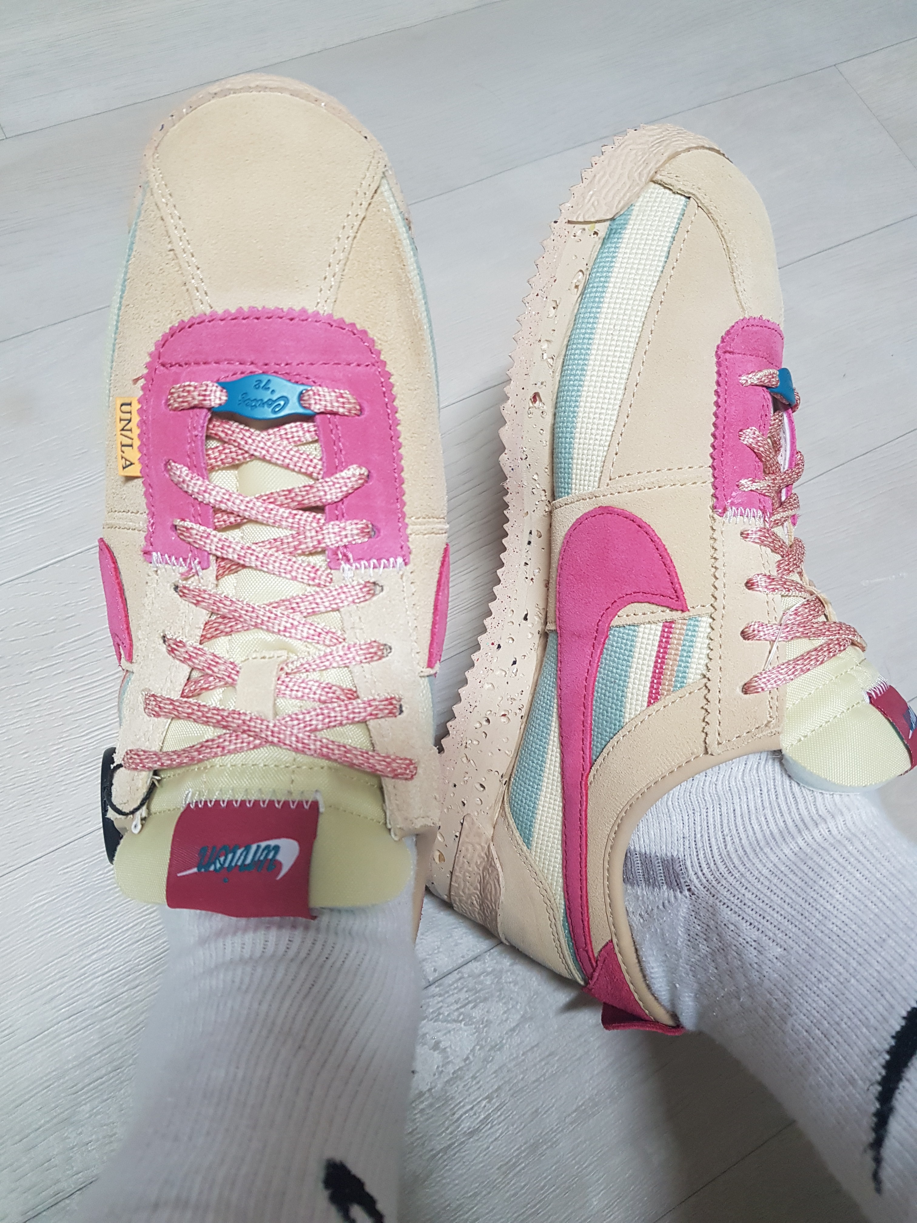Nike x Union Cortez SP Sesame 착용 스타일