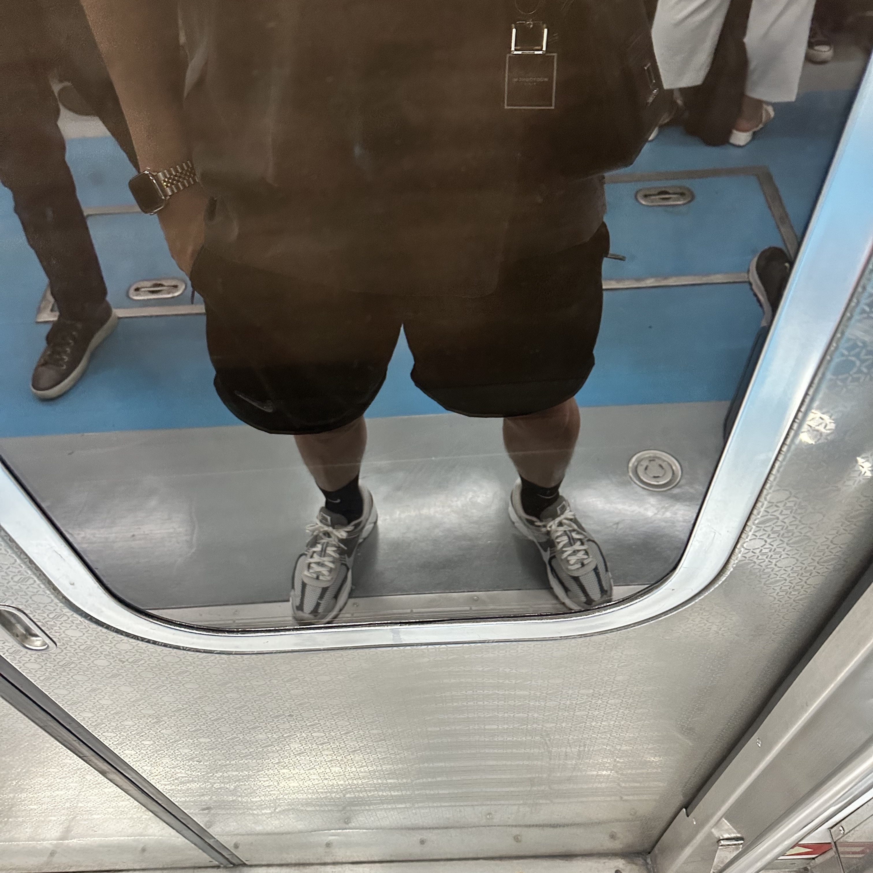 Nike Zoom Vomero 5 PRM Light Iron Ore and Flat Fewter, Nike x Drake Nocta Shorts Sequoia (DR2628-355) 착용 스타일 - 1