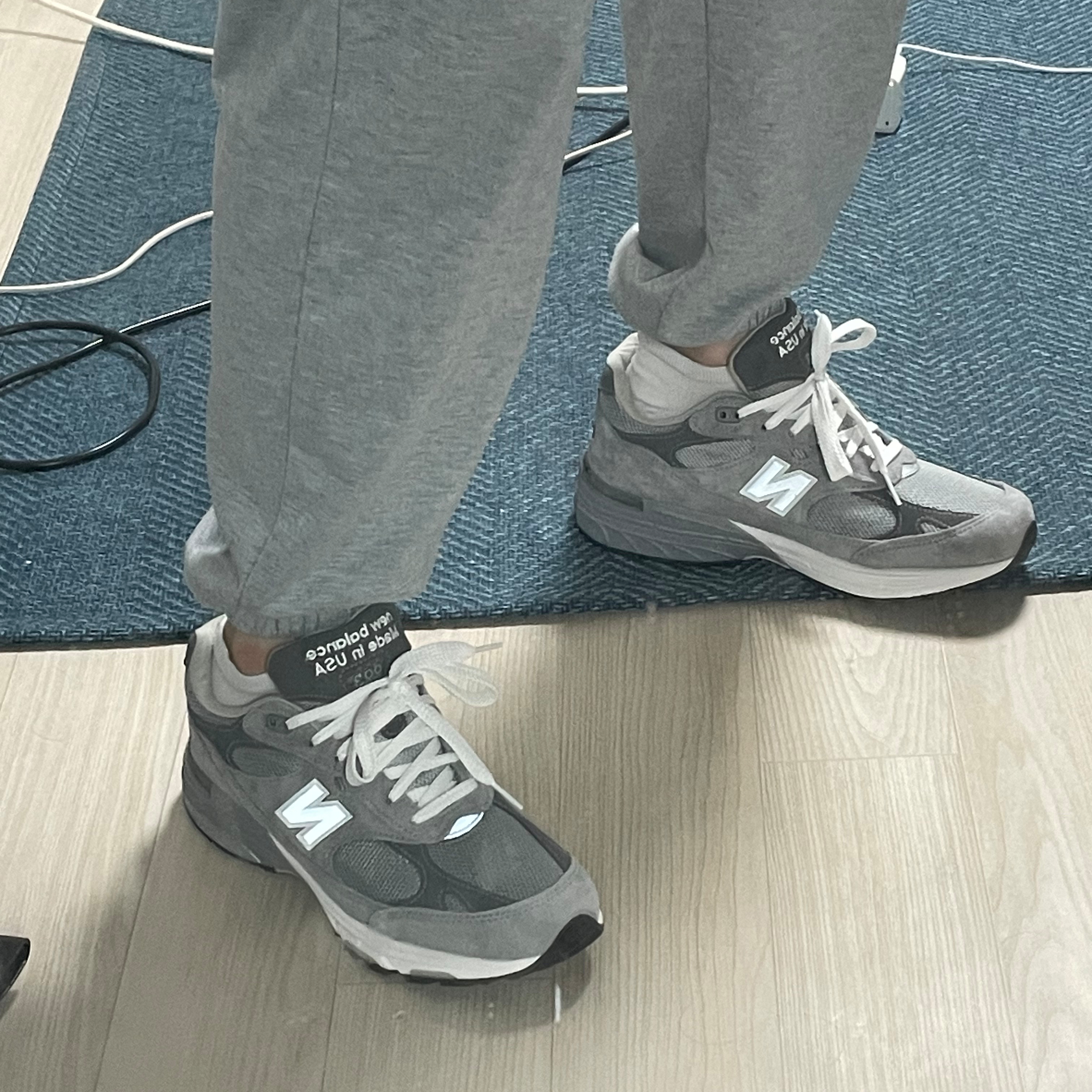 New Balance 993 Made in USA Grey - D Standard 착용 스타일