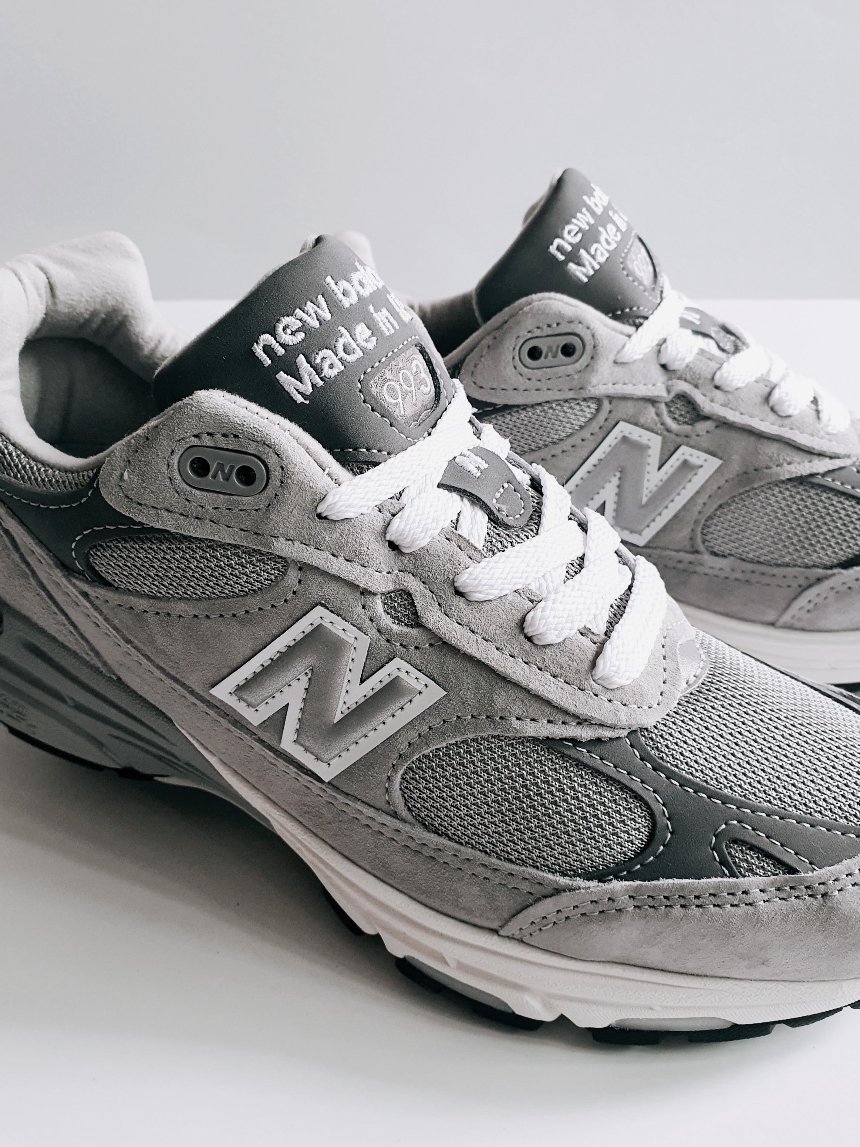 New Balance 993 Made in USA Grey - D Standard 착용 스타일 - 1