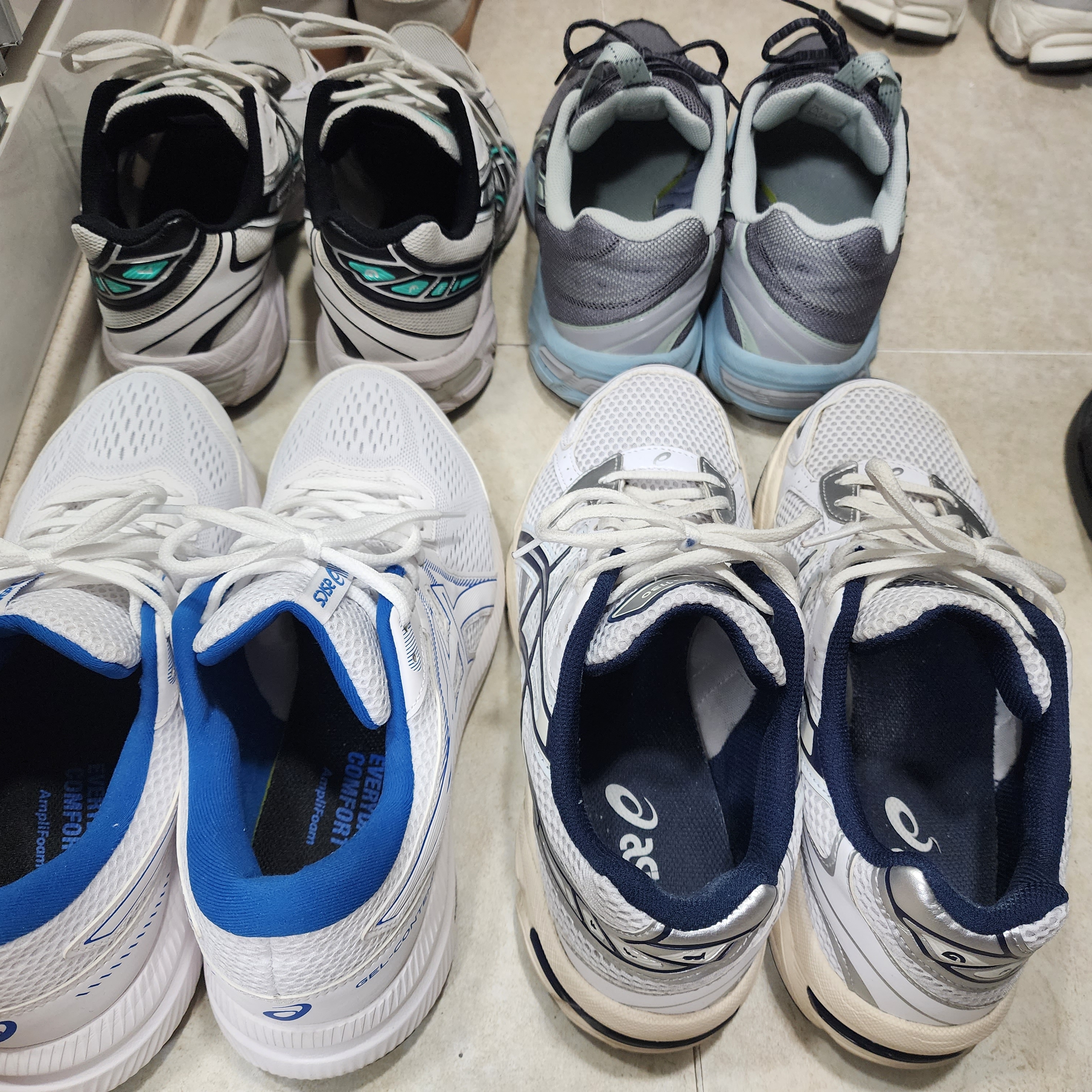 (W) Asics Gel-1130 White Midnight, Asics UB2-S Gel-1130 Metropolis Lichen Rock 착용 스타일