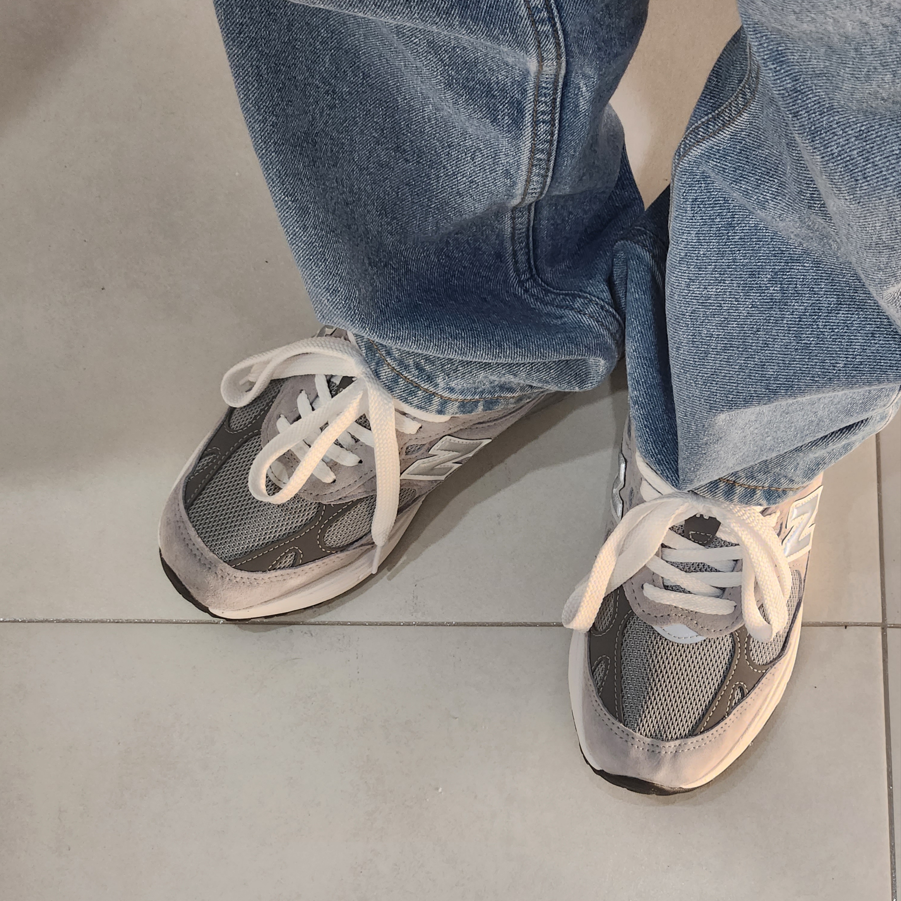 New Balance 993 Made in USA Grey - D Standard 착용 스타일