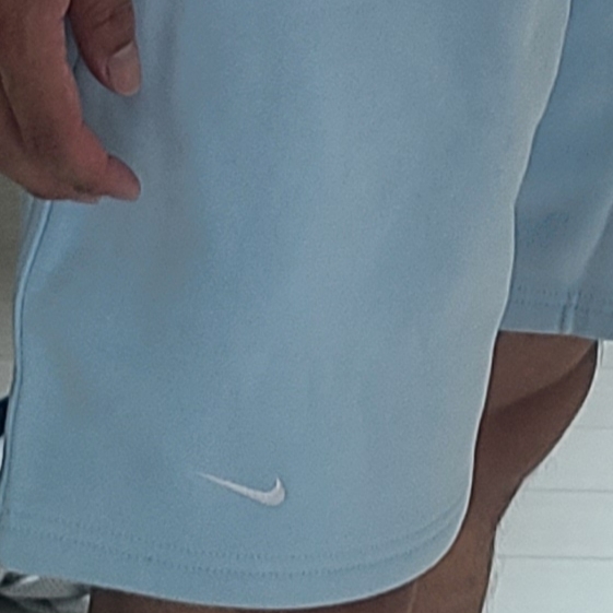 Nike NRG Solo Swoosh Fleece Shorts Celestine Blue - US/EU 착용 스타일