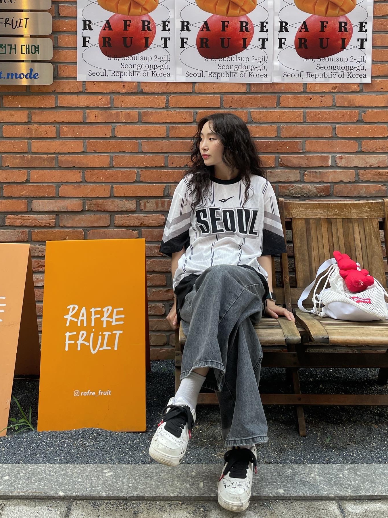 Nike x Peaceminusone Air Force 1 Low Para-Noise 2.0, Supreme Mesh Small Backpack White - 23SS 착용 스타일 - 2
