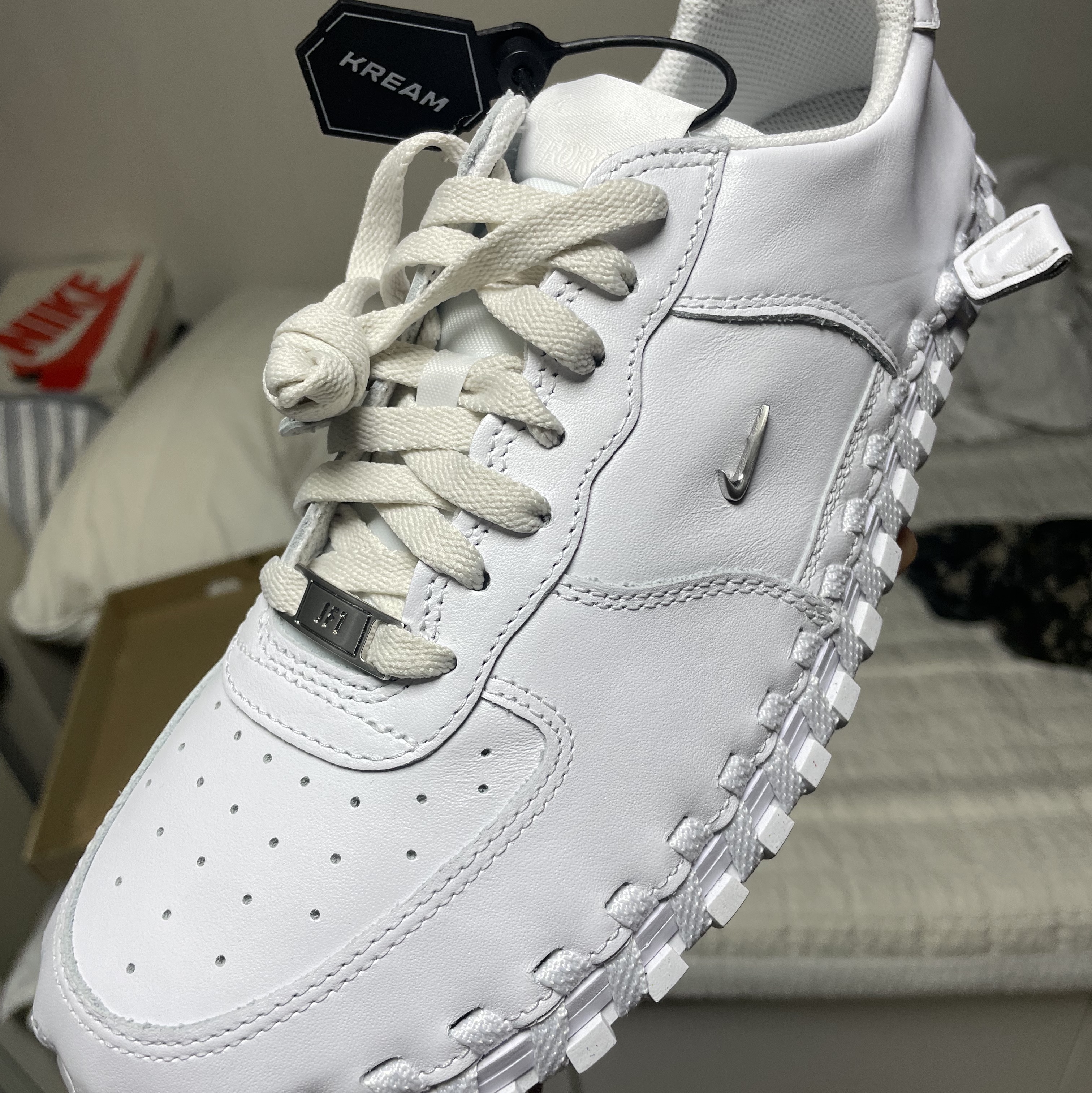 Nike x Jacquemus J Force 1 Low LX SP White 착용 스타일