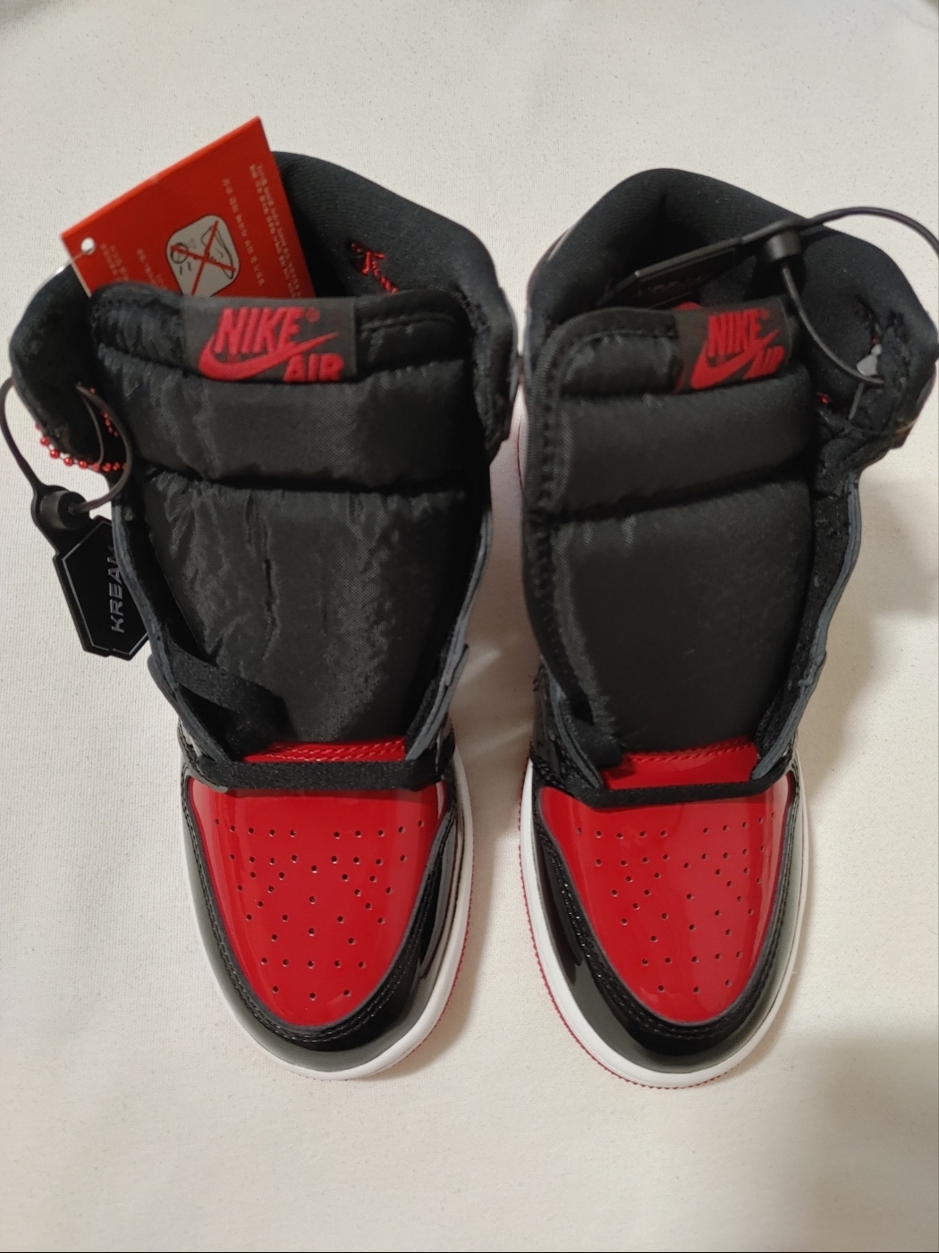 (GS) Jordan 1 Retro High OG Patent Bred 착용 스타일 - 2