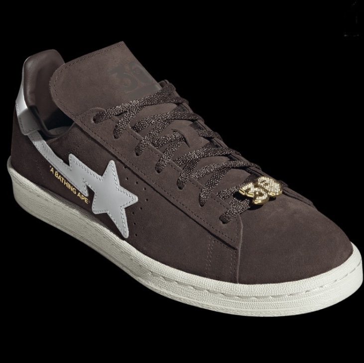 Adidas x BAPE Campus 80s Brown 착용 스타일 - 3