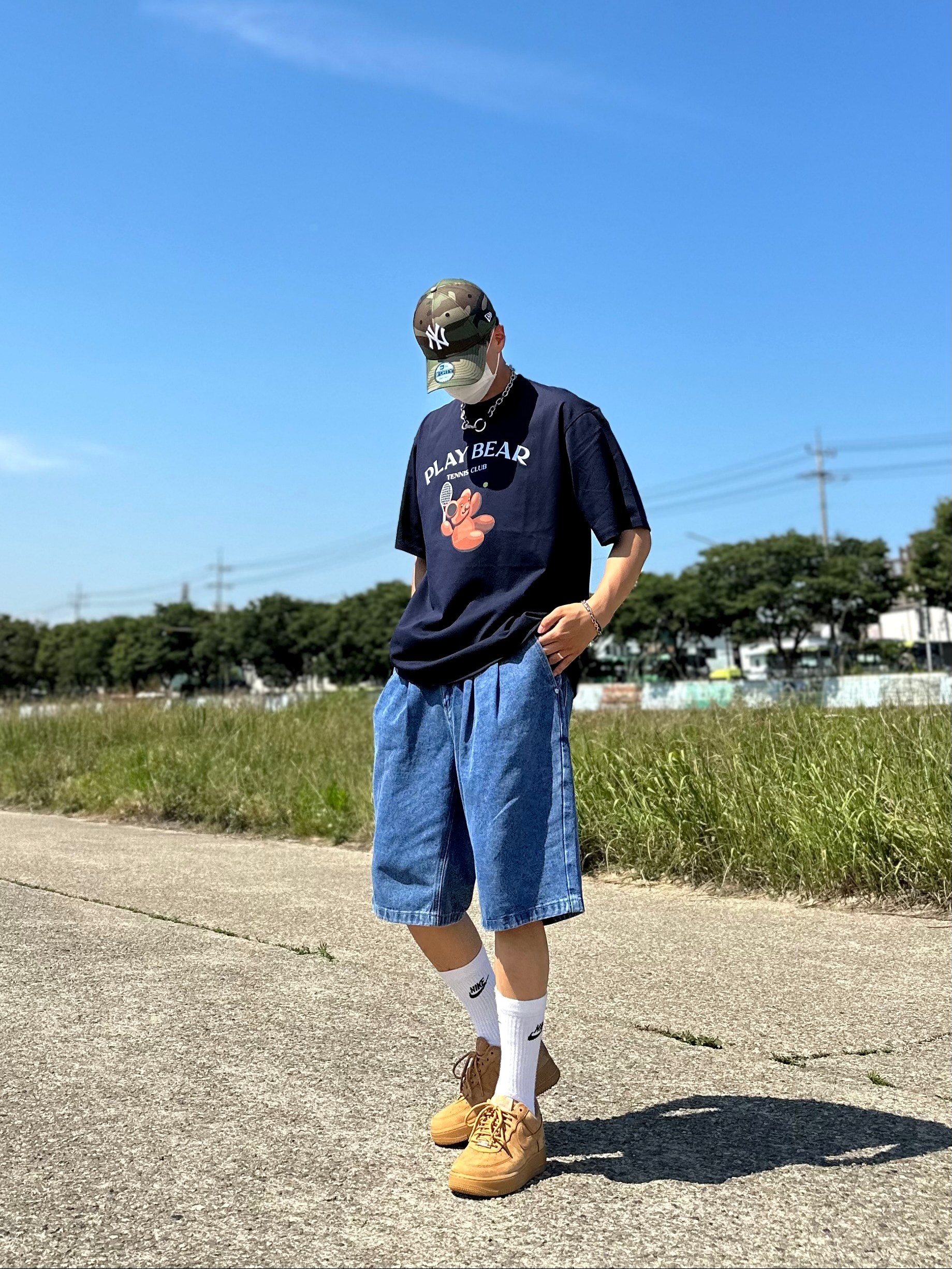Nike x Supreme Air Force 1 Low Flax 착용 스타일 - 2