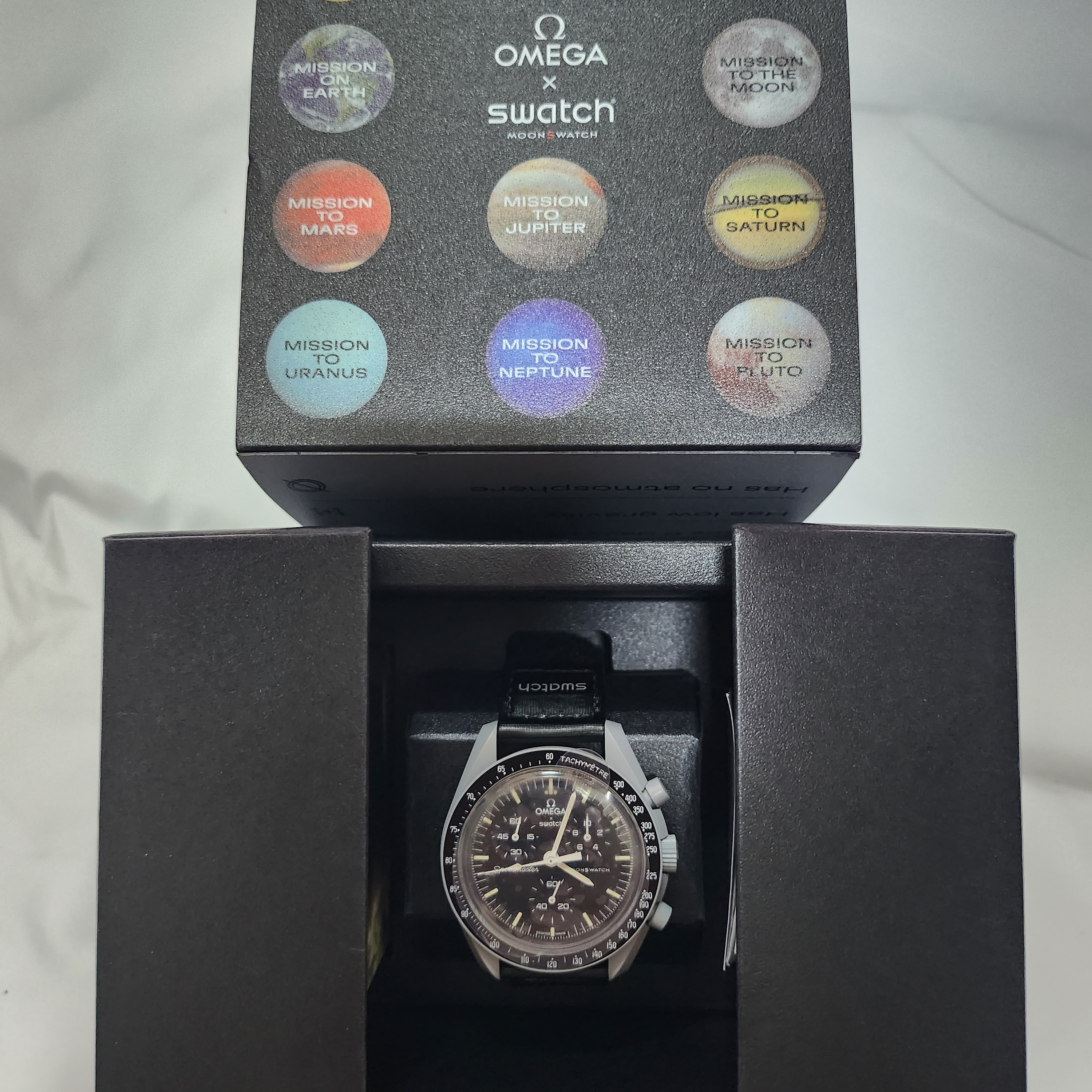 Swatch x Omega Bioceramic MoonSwatch Mission To The Moon 착용 스타일