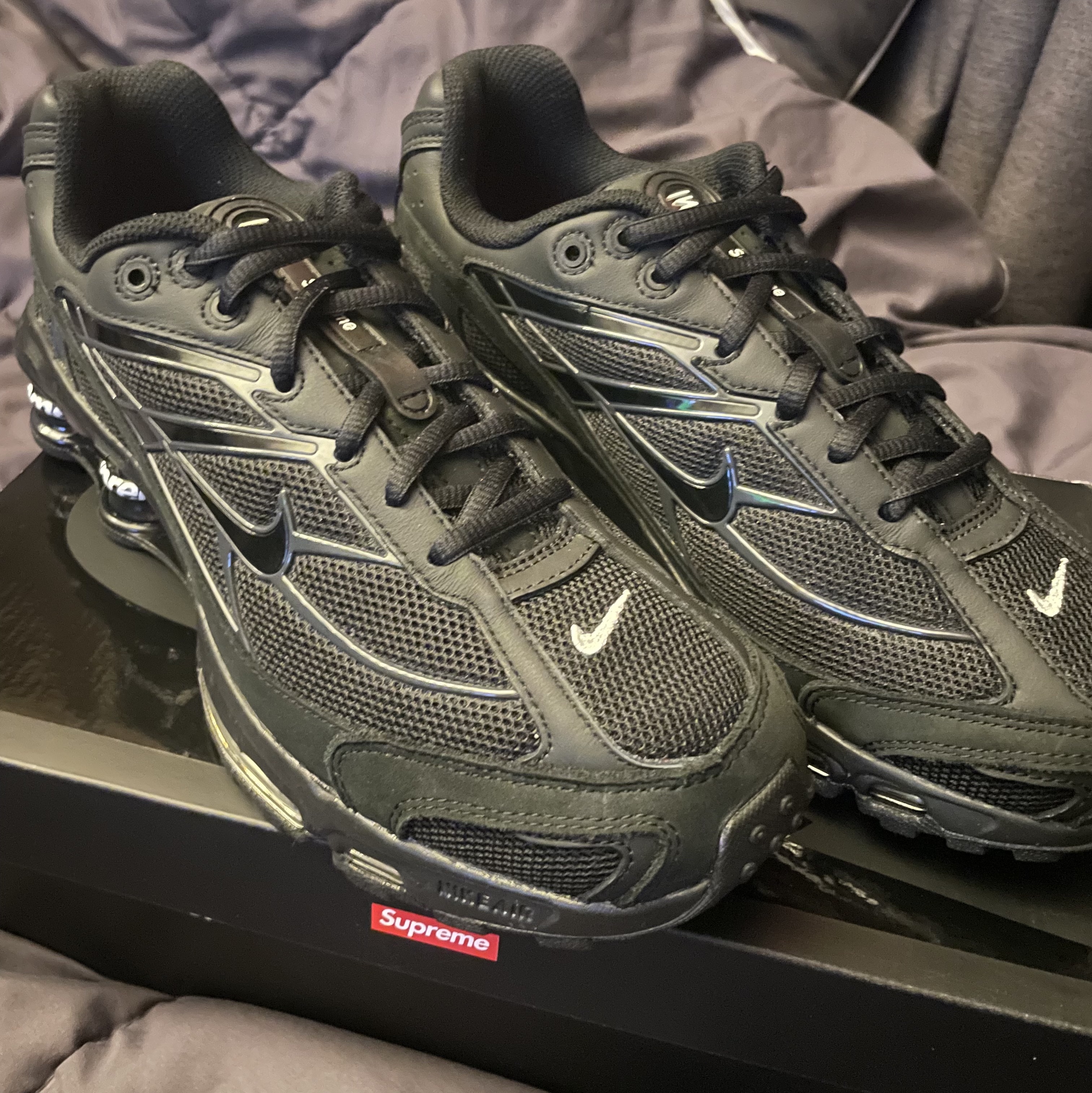 Nike x Supreme Shox Ride 2 SP Black 착용 스타일
