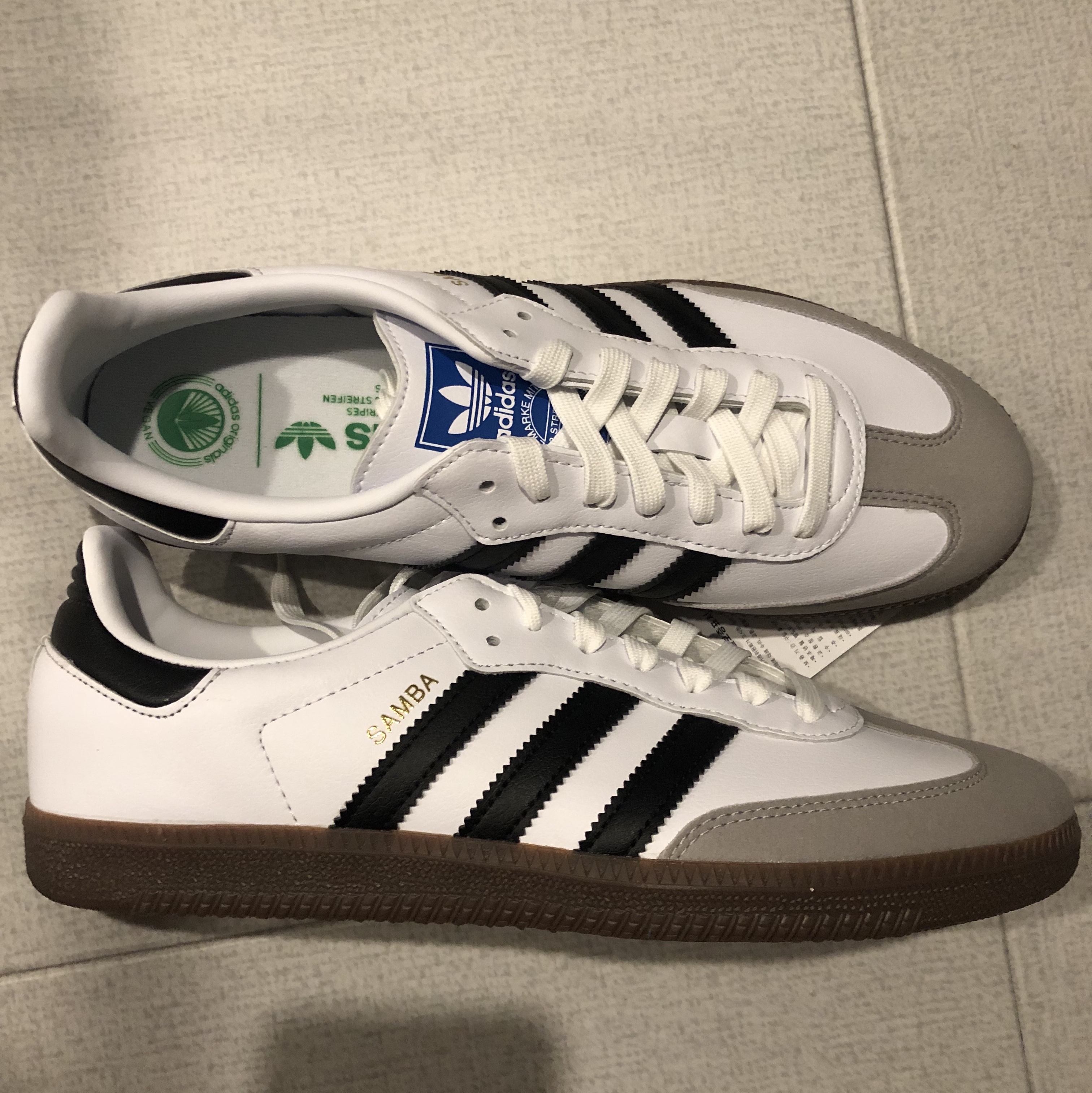Adidas Samba Vegan White Black 착용 스타일