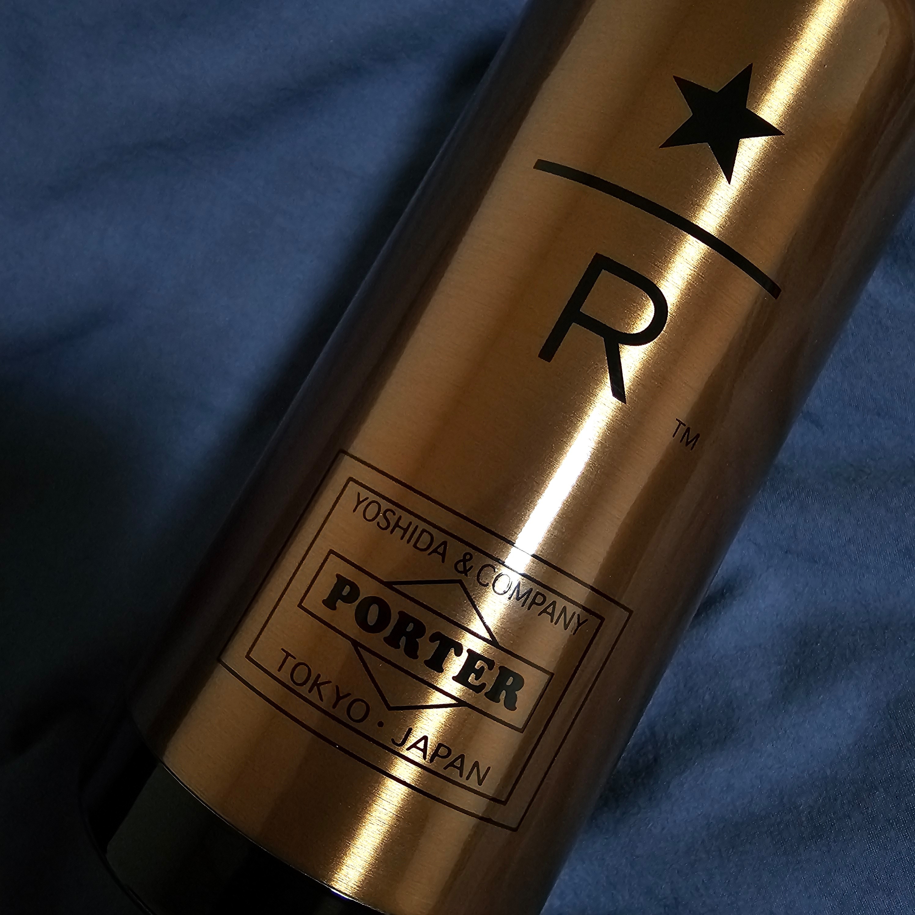 Porter x Starbucks Reserve S/S Logo Bottle 473ml Copper 착용 스타일 - 2