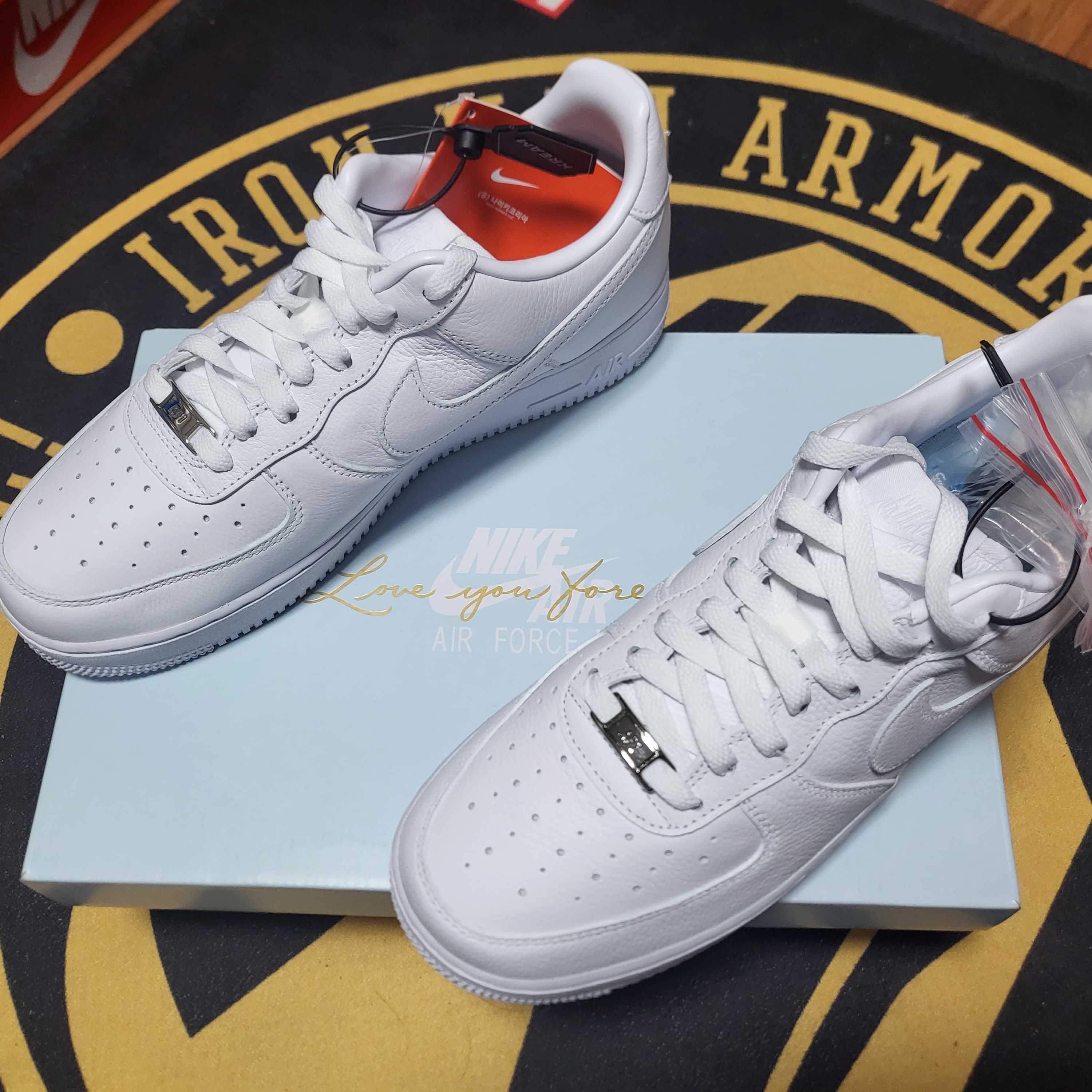 Nike x Drake Nocta Air Force 1 Low SP Certified Lover Boy White 착용 스타일