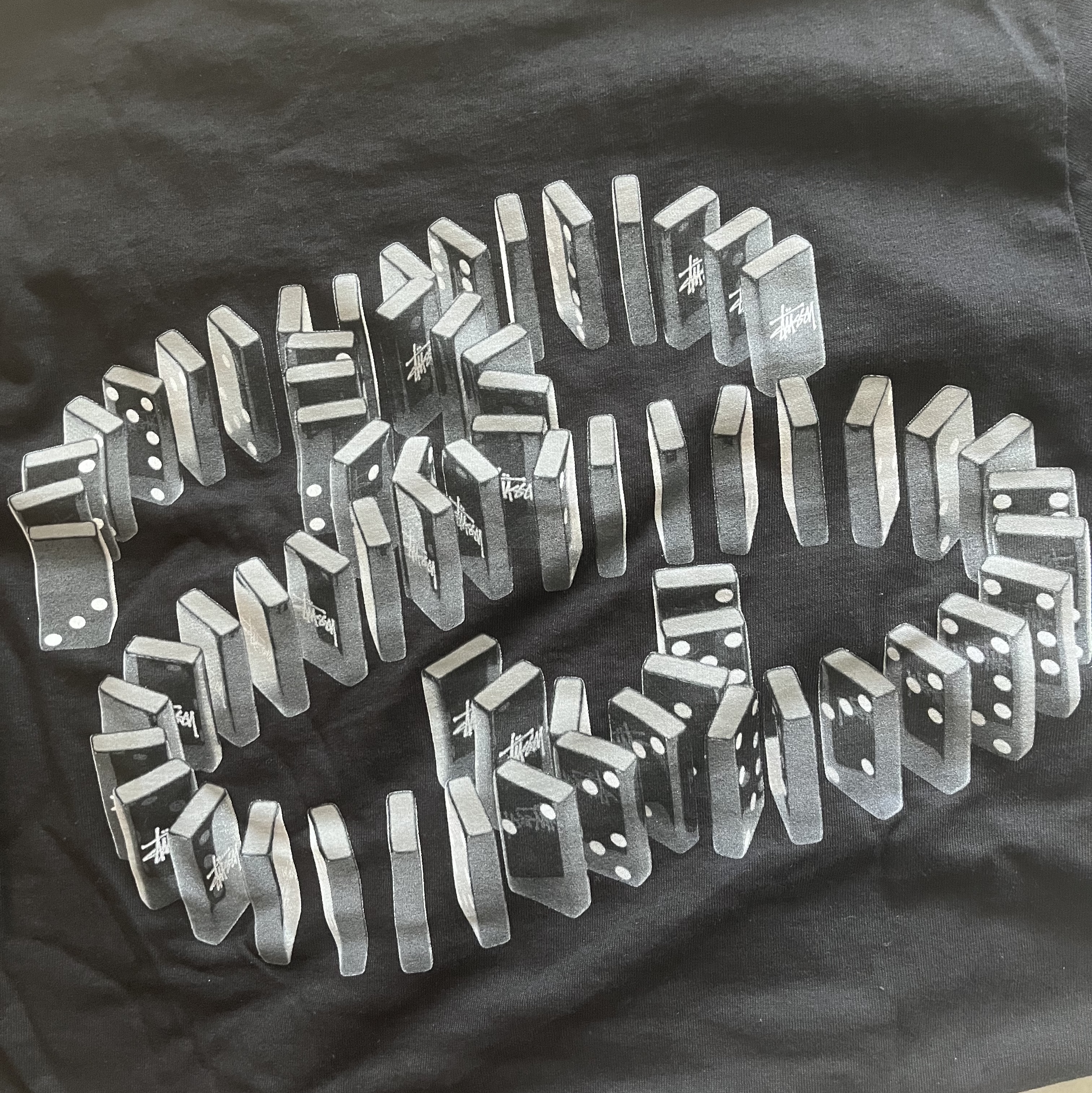 Stussy Dominoes T-Shirt Black 착용 스타일