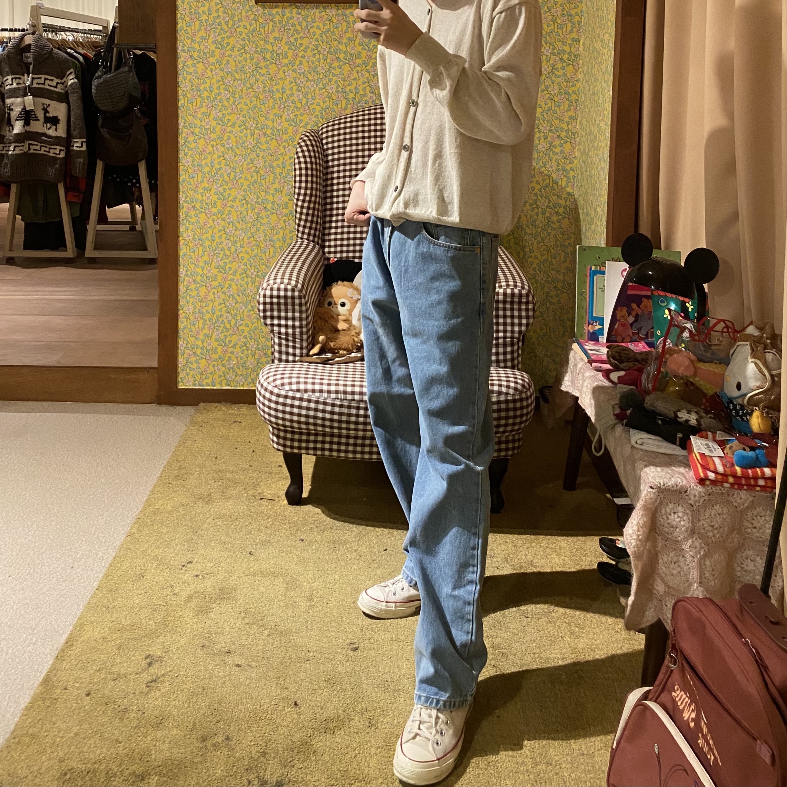 Converse Chuck 70 High Parchment 착용 스타일