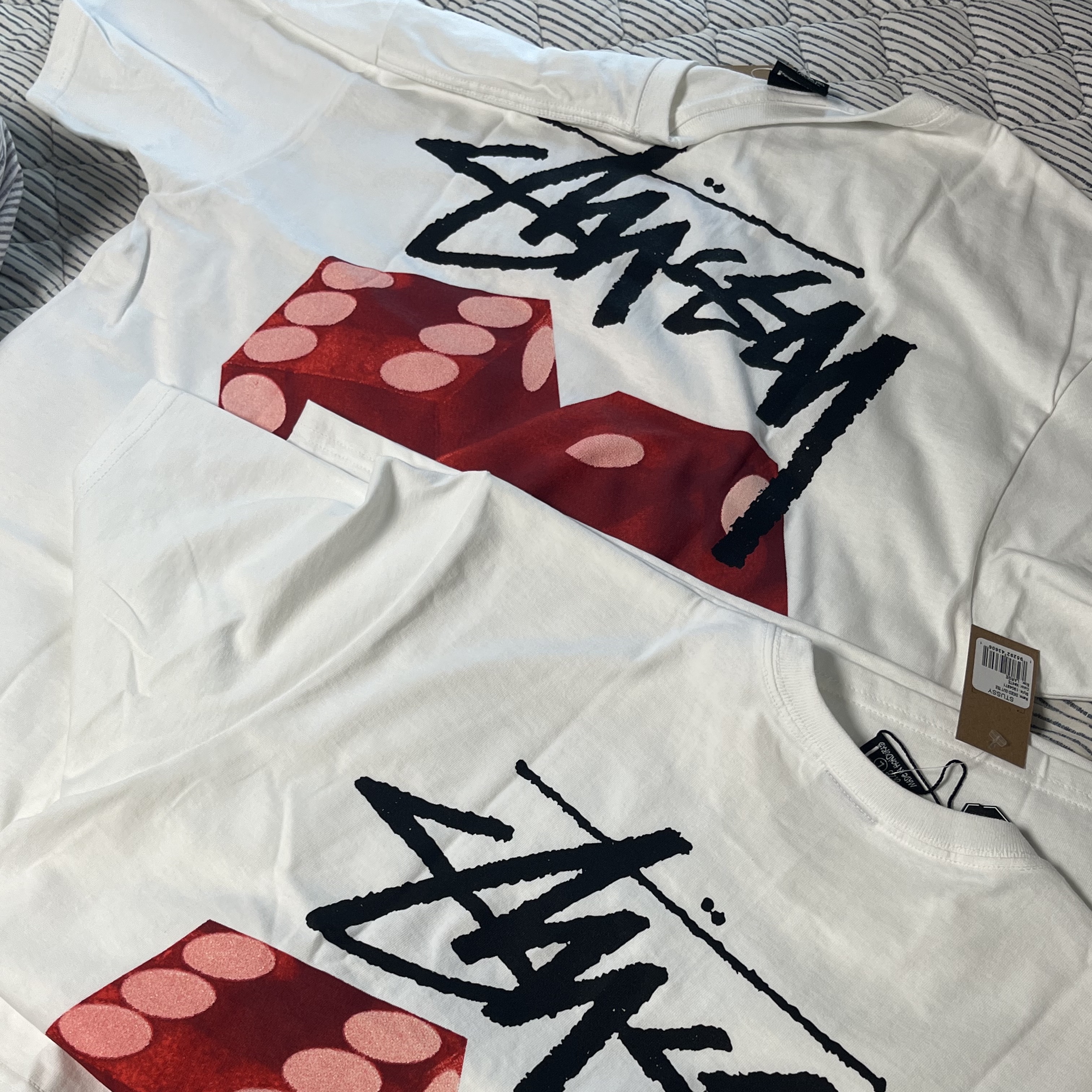 Stussy Diced Out T-Shirt White 착용 스타일