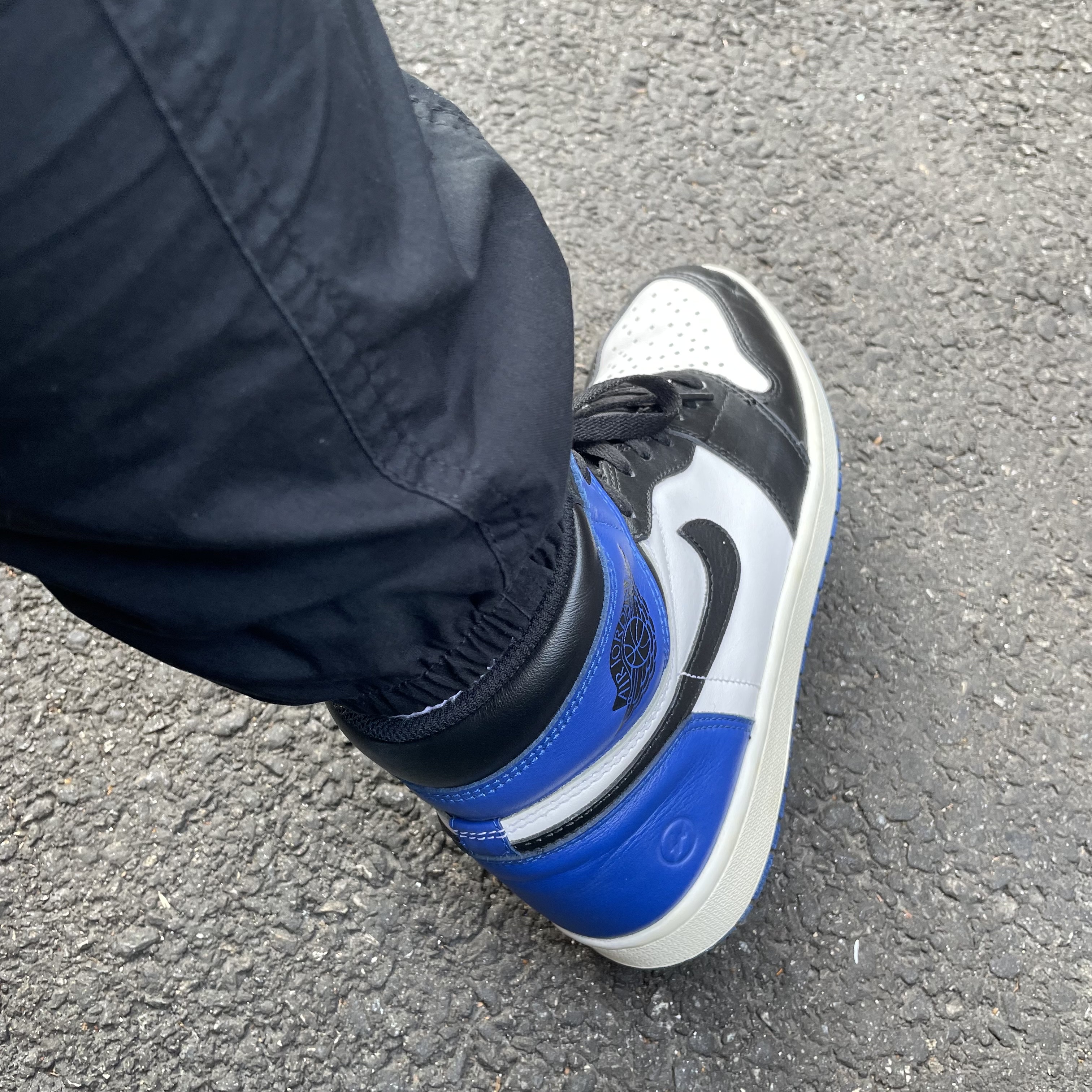 Jordan 1 x Fragment Retro High OG, Jordan 1 Retro Storm Blue 착용 스타일 - 2